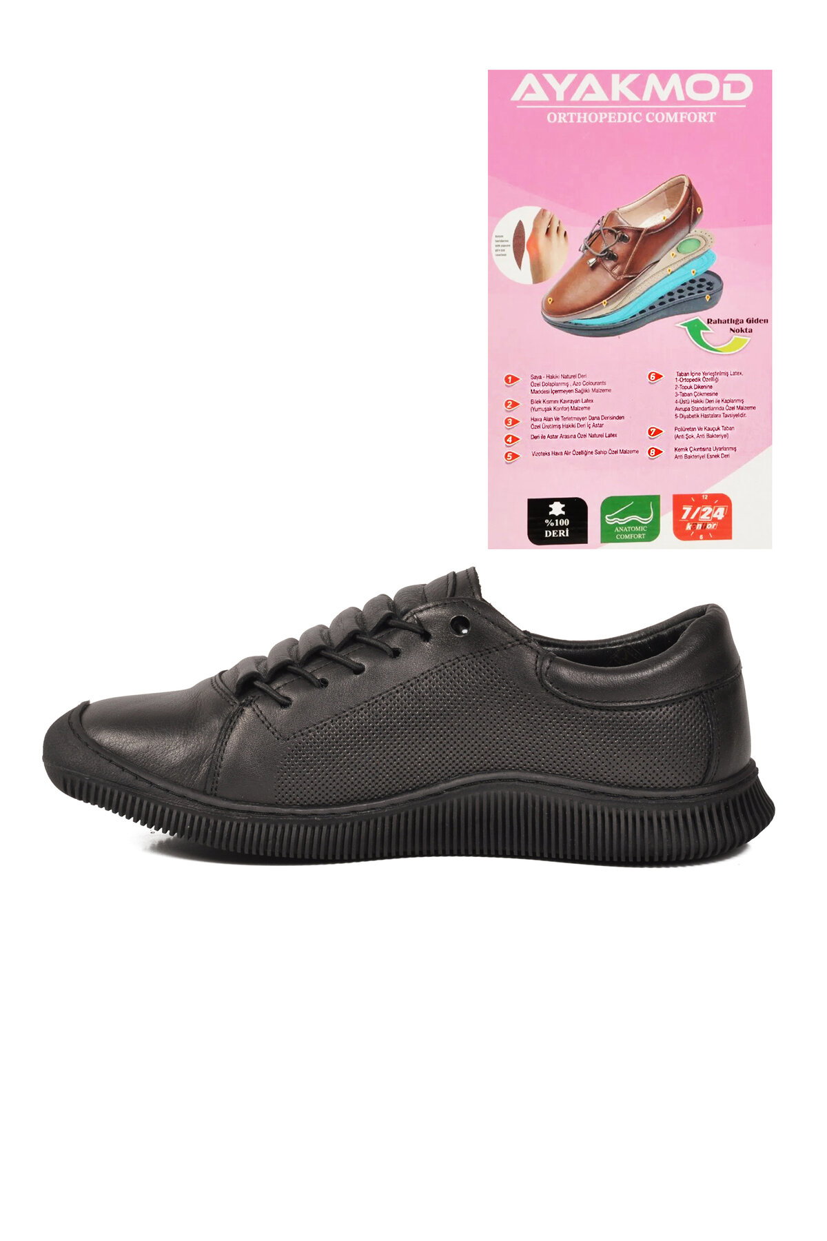 Ayakmod Bej Ayakmod Hakiki Deri Ortopedik Kadın Casual Ayakkabı 5605 Z