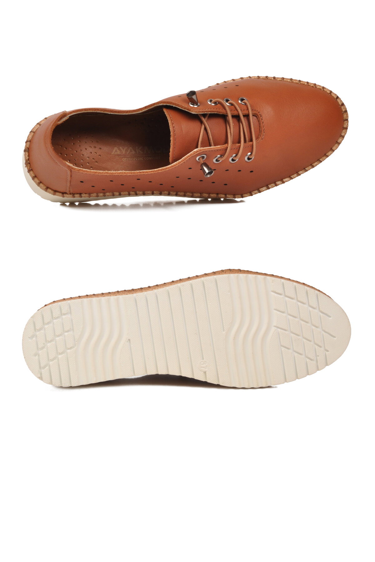 Ayakmod Siyah Ayakmod Hakiki Deri Ortopedik Kadın Casual Ayakkabı 508 Z