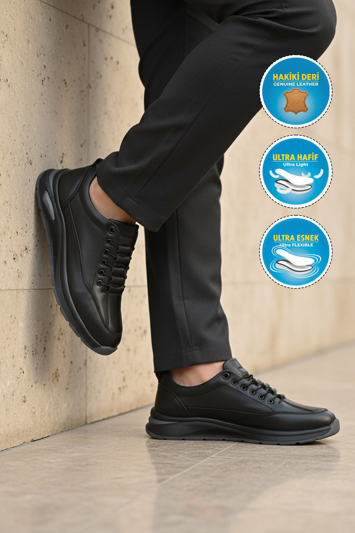 Ayakmod Kahverengi Ayakmod Premium Hakiki Deri Erkek Casual Ayakkabı 3003 M