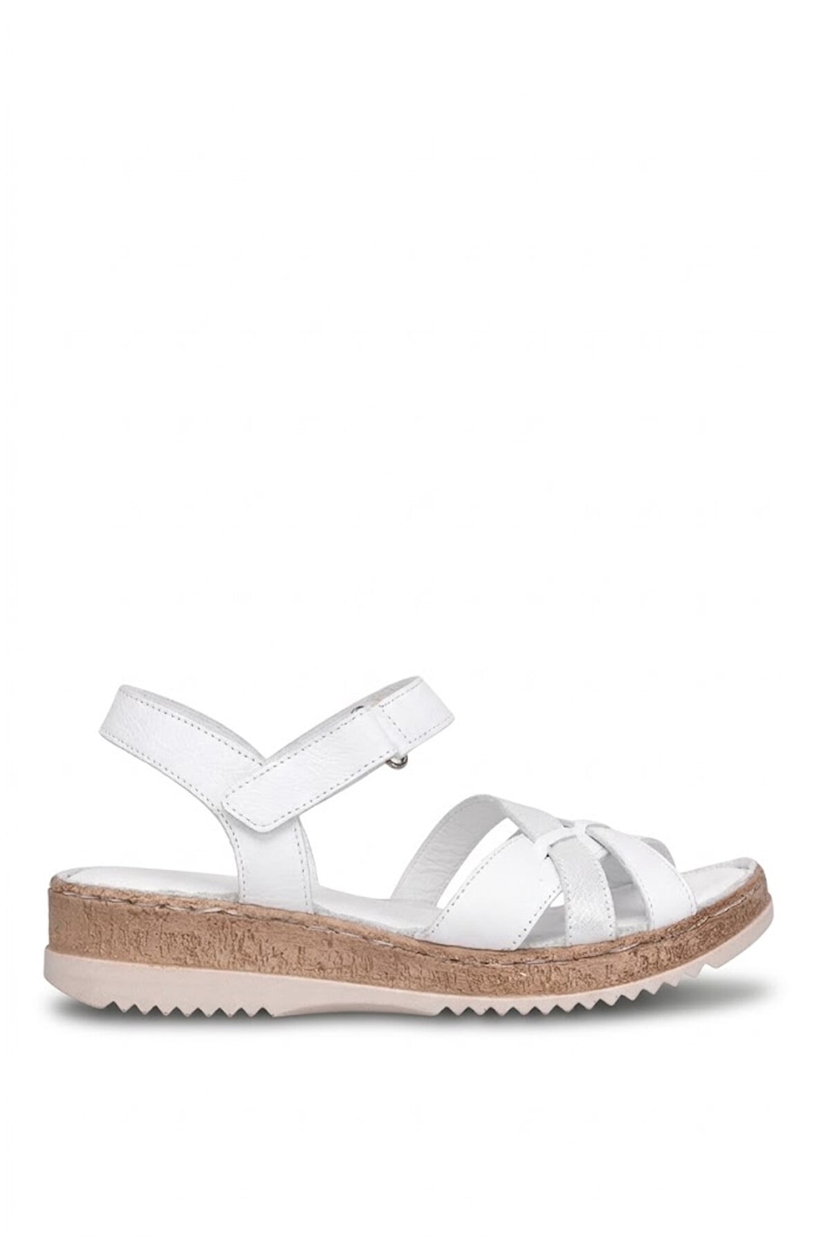 Ayakkabı Fuarı Taba Ayakkabı Fuarı Fuari Elit ASIRM2309 Kadın Hakiki Deri Düz Sandalet