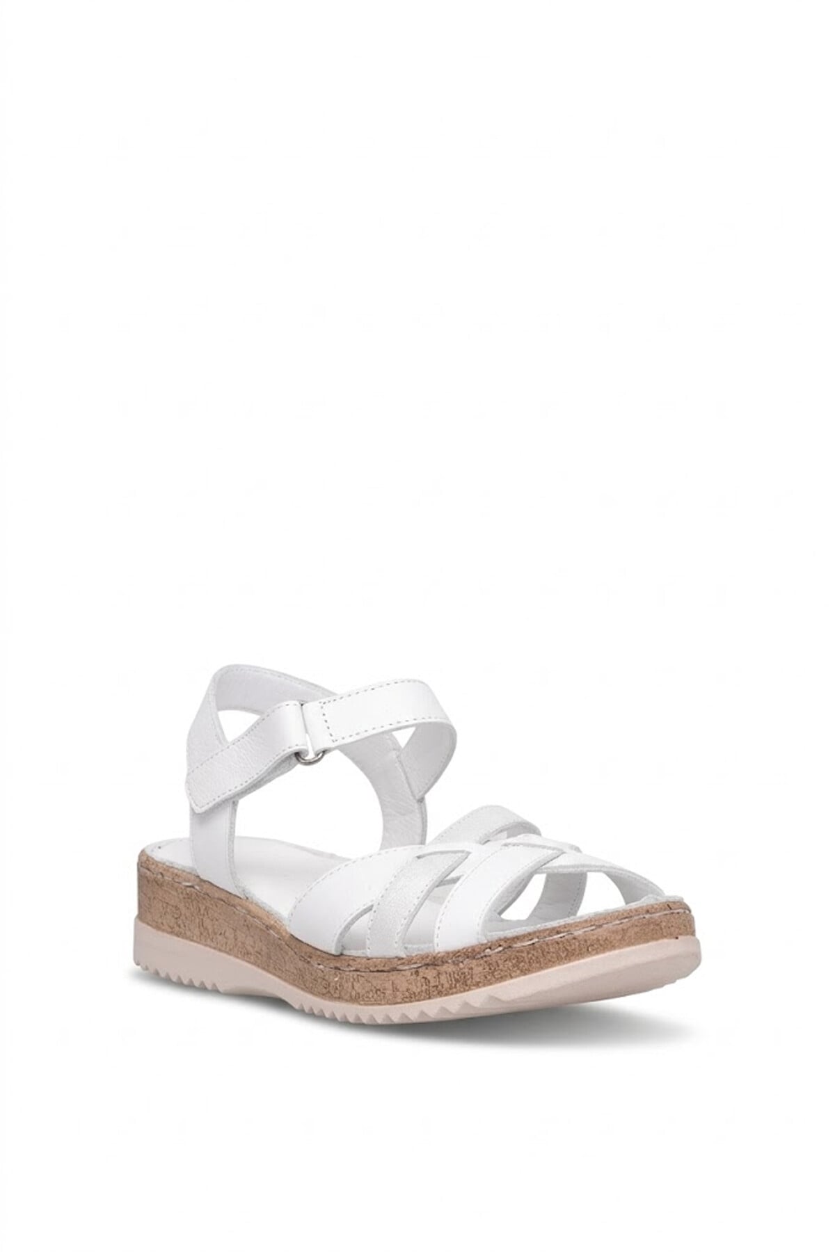 Ayakkabı Fuarı Taba Ayakkabı Fuarı Fuari Elit ASIRM2309 Kadın Hakiki Deri Düz Sandalet