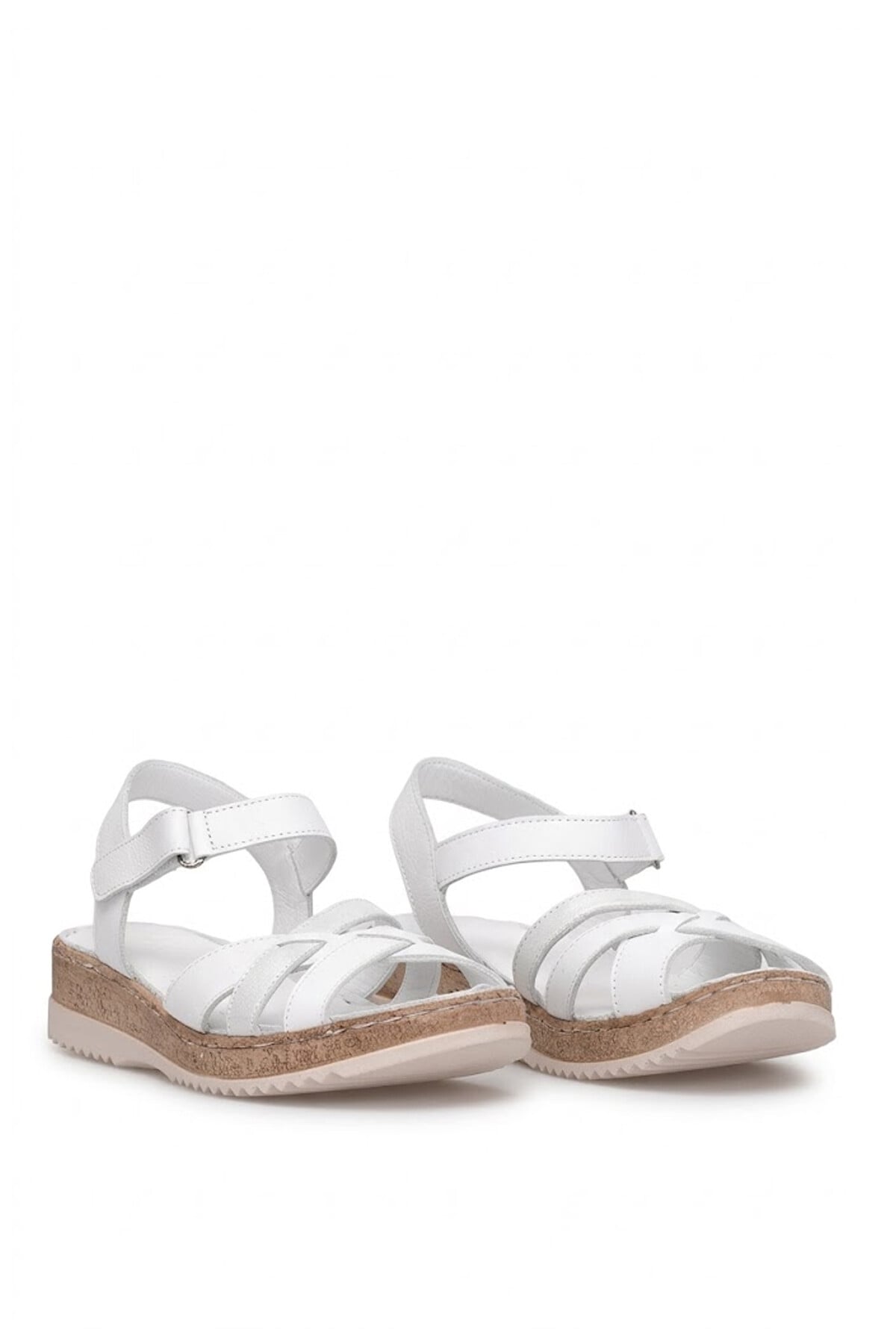 Ayakkabı Fuarı Taba Ayakkabı Fuarı Fuari Elit ASIRM2309 Kadın Hakiki Deri Düz Sandalet