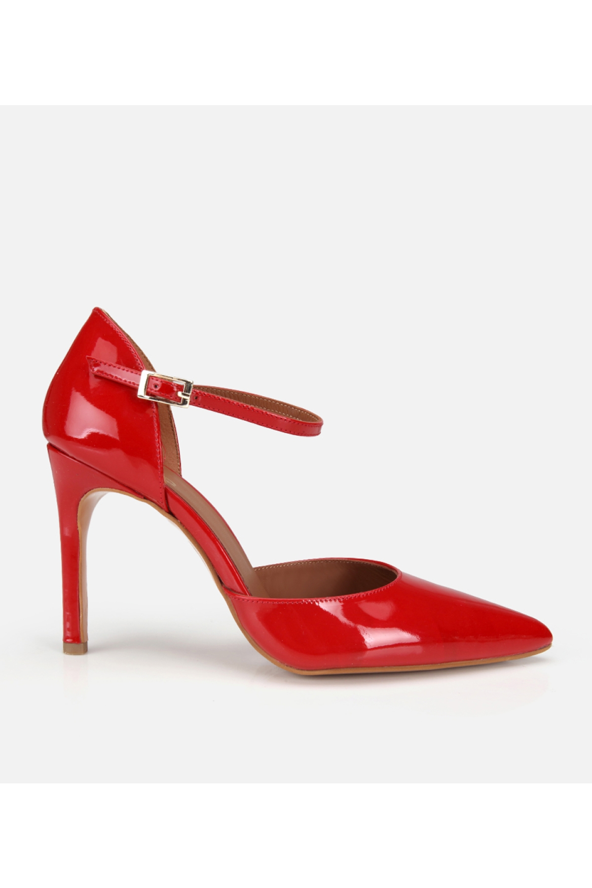 Hotiç Siyah Hotiç Hotiç Rugan Kadın Deri Bilekten Bağlamalı Stiletto