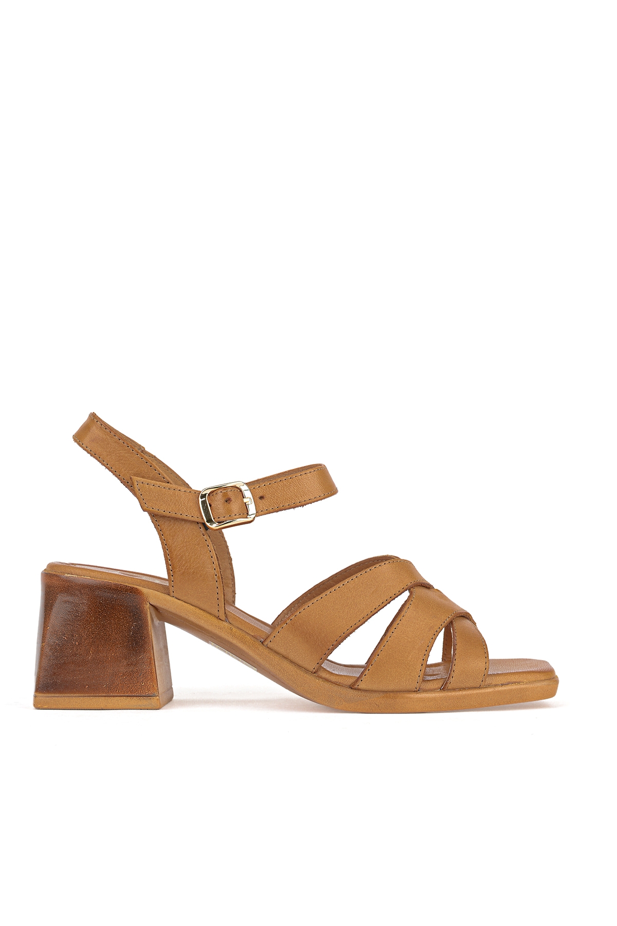 Ziya Siyah Ziya Hakiki Kadın Deri Topuklu Sandalet 161992Z19031