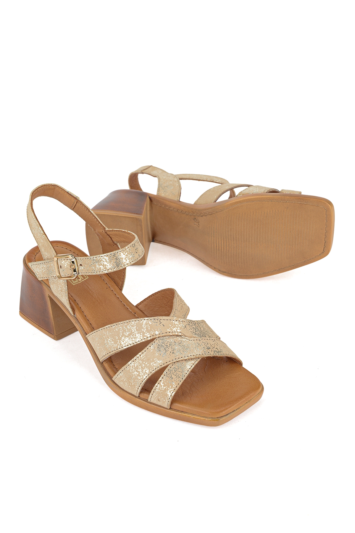 Ziya Siyah Ziya Hakiki Kadın Deri Topuklu Sandalet 161992Z19031