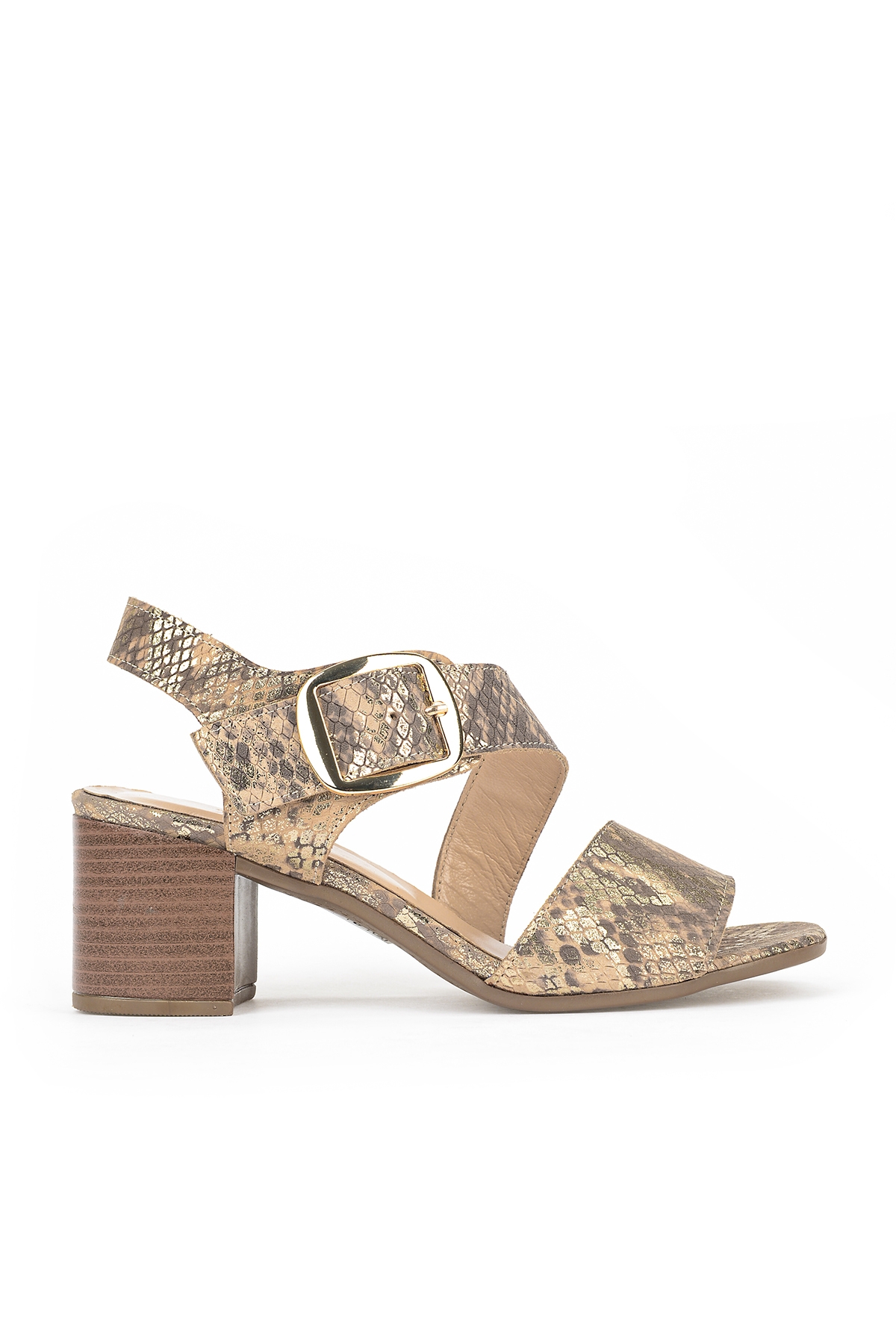 Ziya Gümüş Ziya Hakiki Kadın Deri Topuklu Sandalet 1611050Z8415