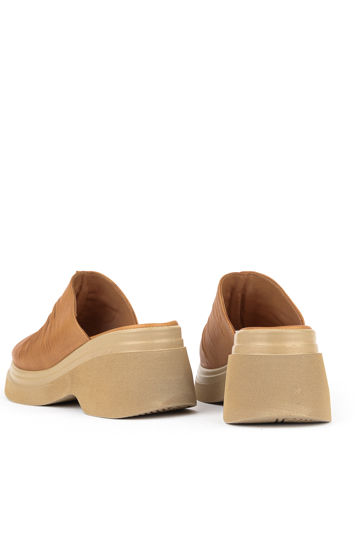 Ziya Bej Ziya Hakiki Kadın Deri Topuklu Terlik 161992Z64023