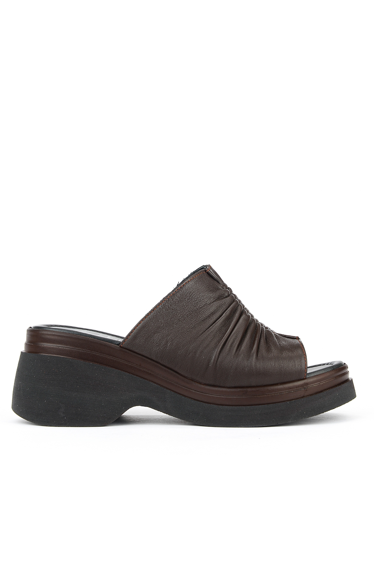 Ziya Bej Ziya Hakiki Kadın Deri Topuklu Terlik 161992Z64023