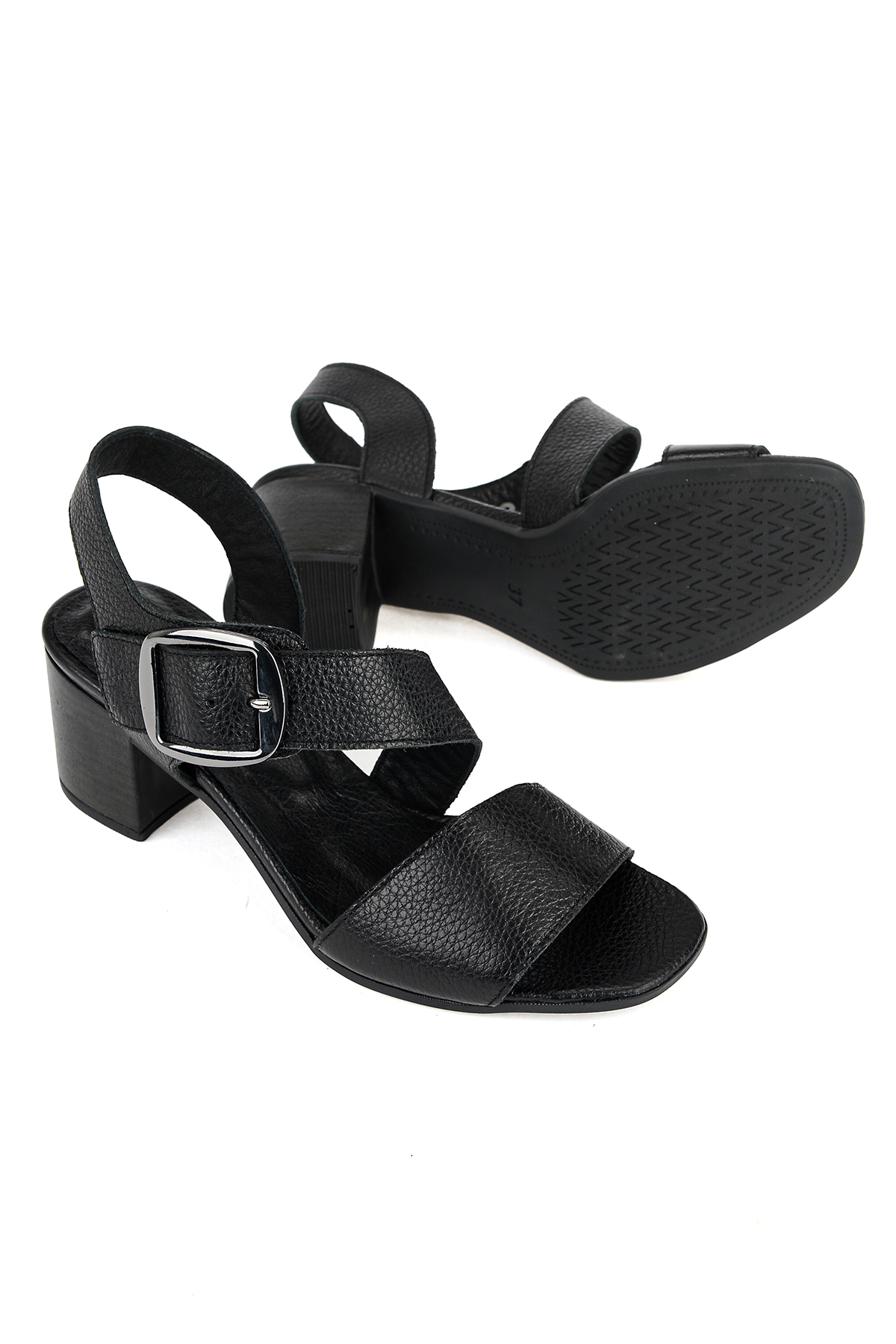 Ziya Gümüş Ziya Hakiki Kadın Deri Topuklu Sandalet 1611050Z8415