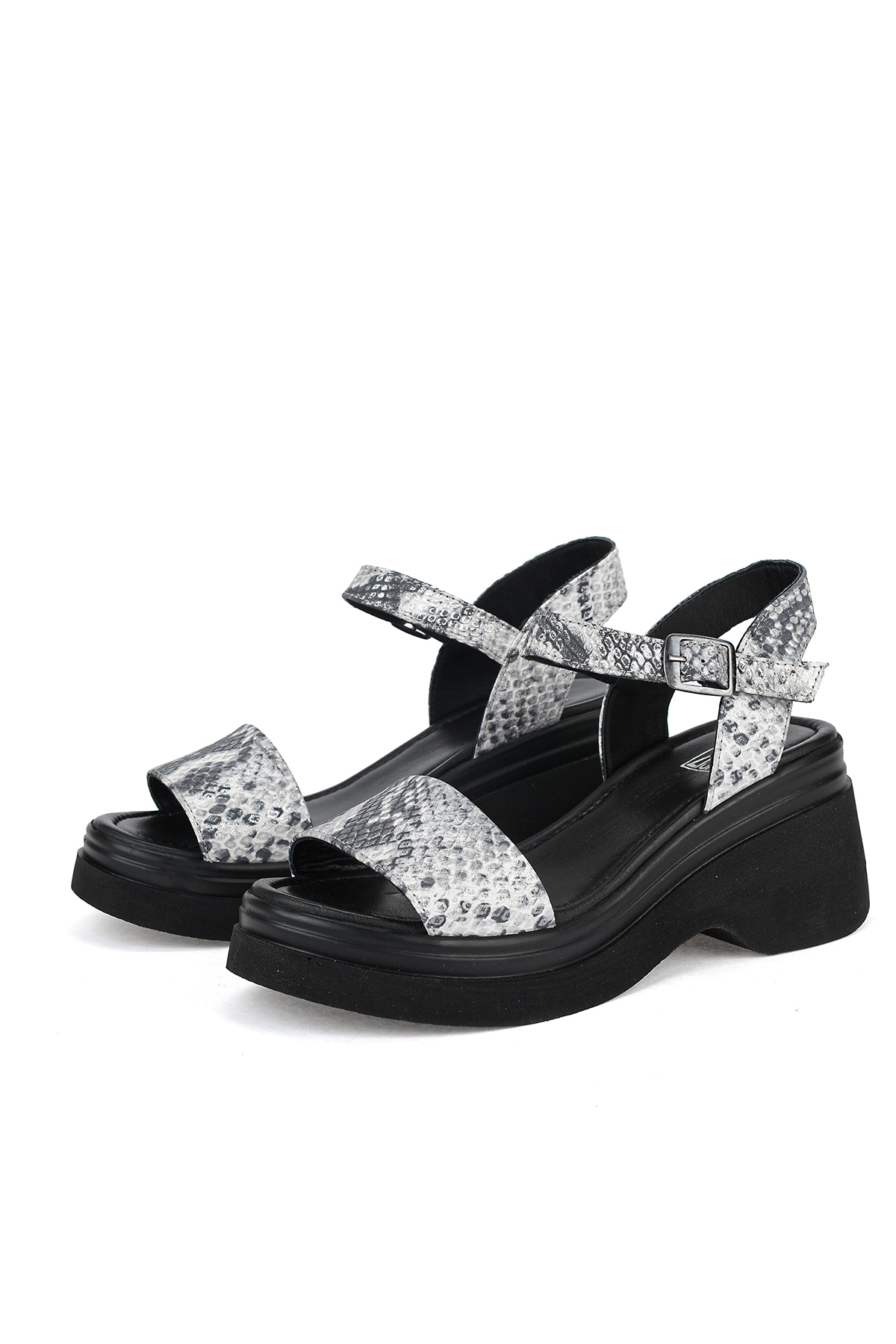 Ziya Siyah Ziya Hakiki Kadın Deri Topuklu Sandalet 161992Z64028