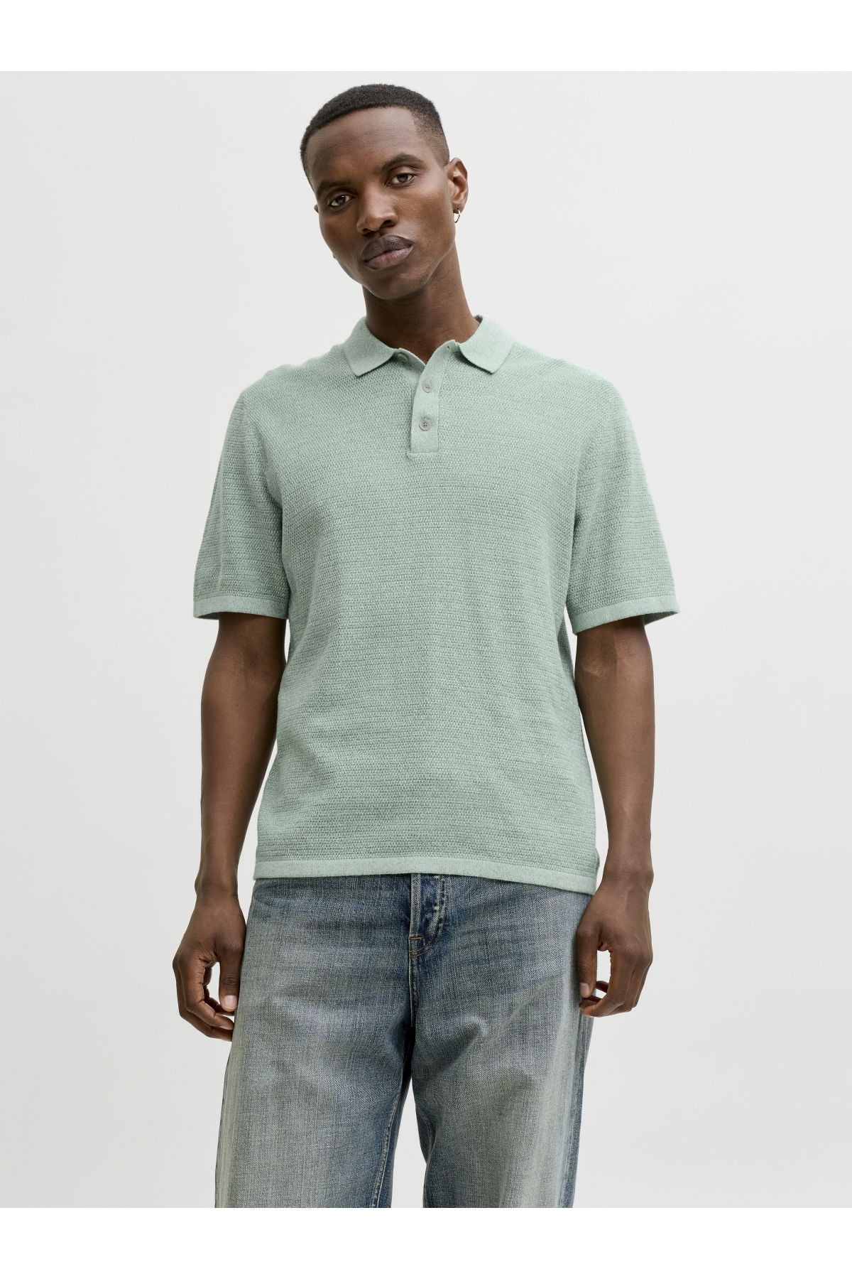 Jack Jones Jjegeorge Knıt Polo Ss Sn Erkek Yeşil1 Tshirt 12268281