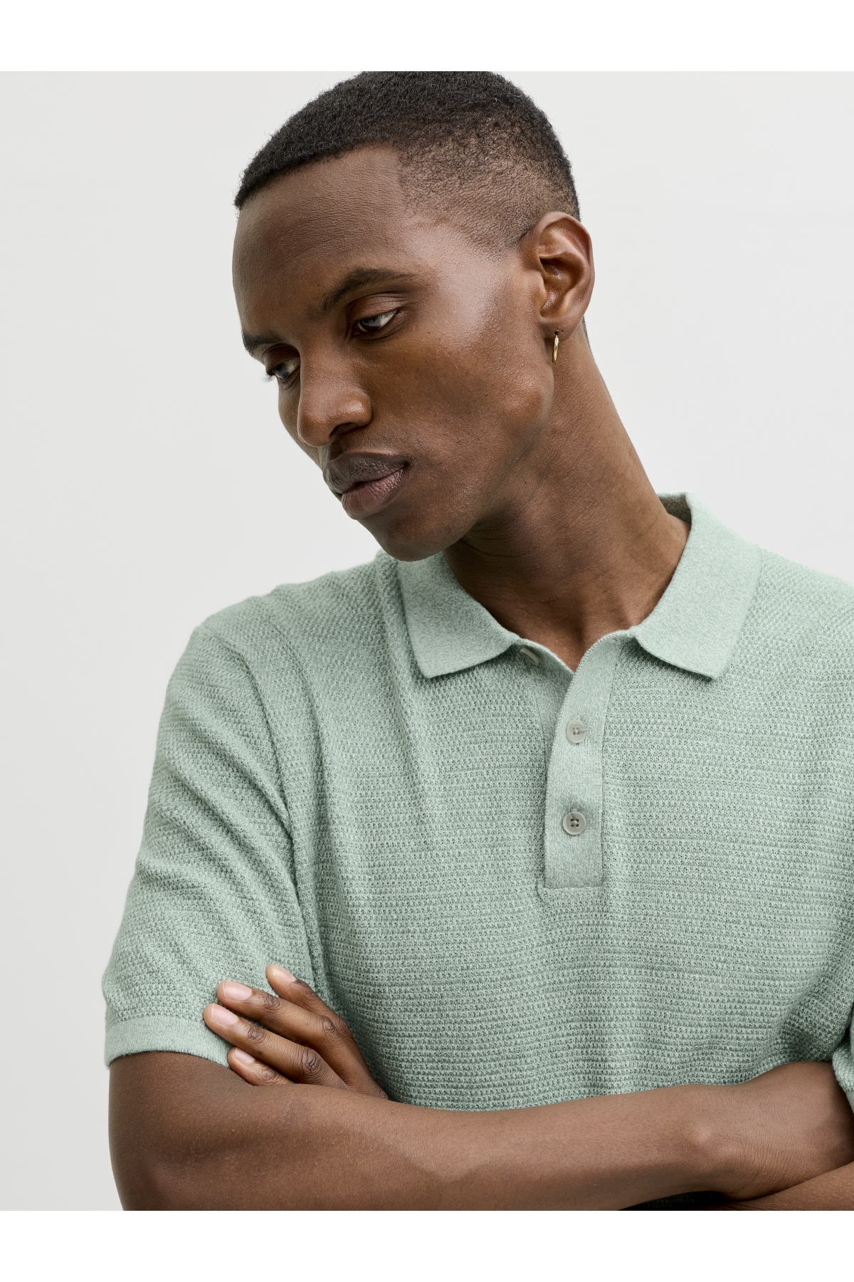 Jack Jones Jjegeorge Knıt Polo Ss Sn Erkek Yeşil1 Tshirt 12268281
