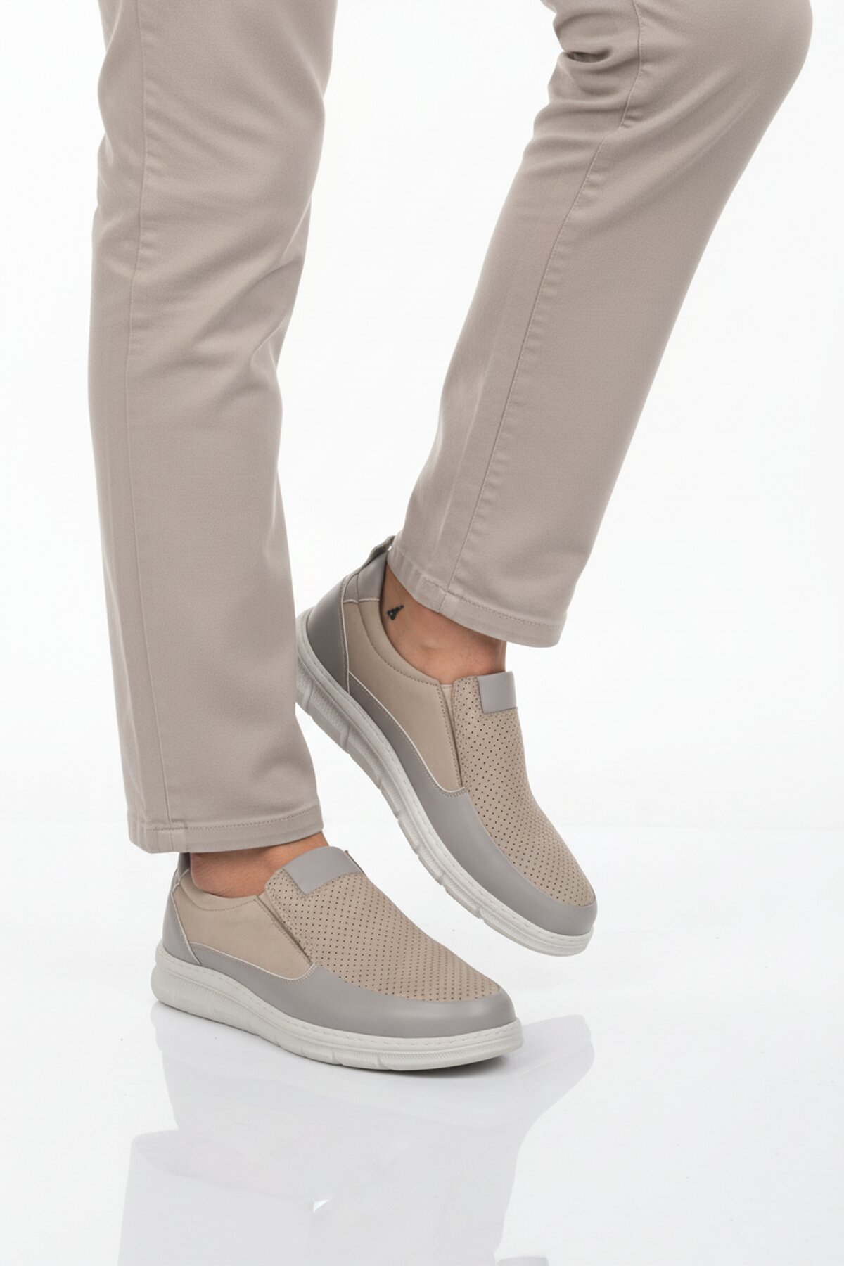 A Spor Siyah A Spor Hakiki Deri Erkek Casual Ayakkabı