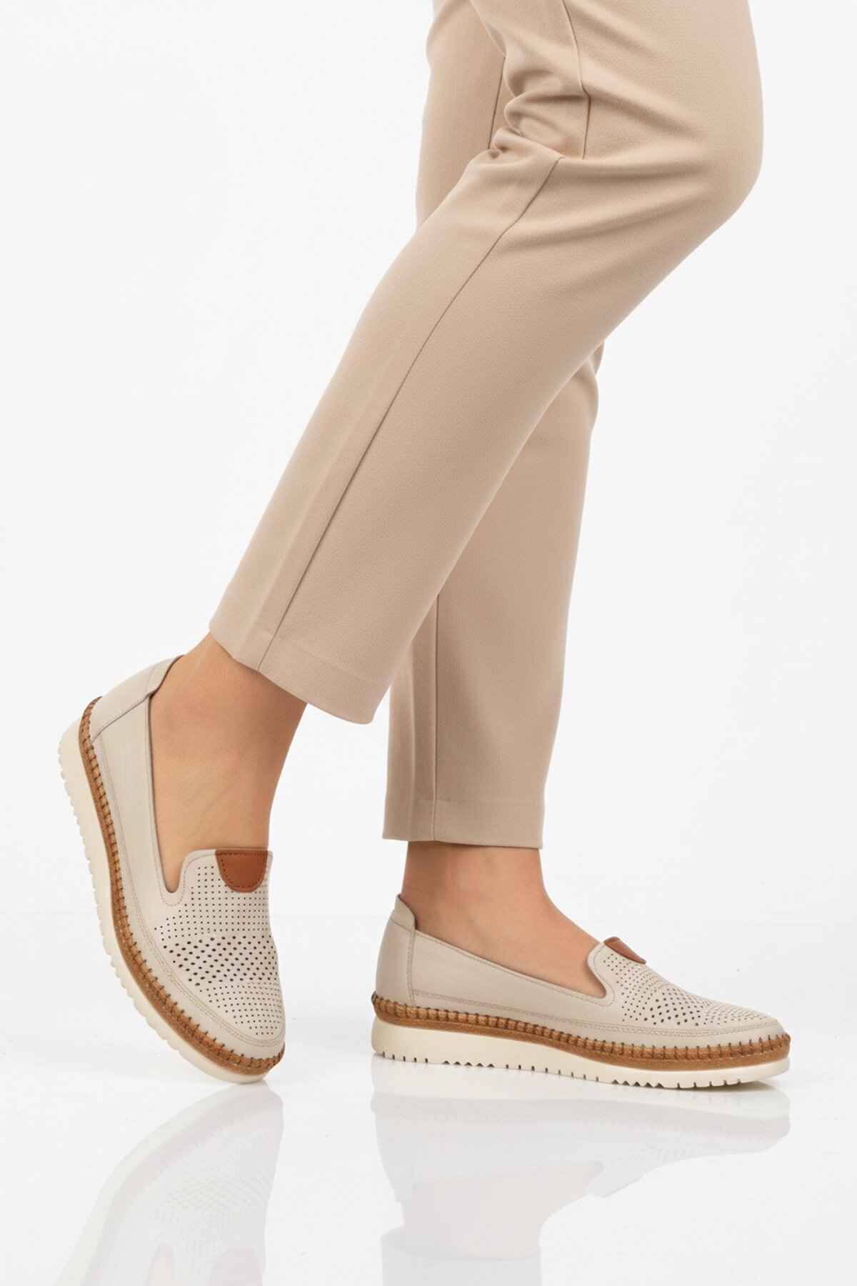 A Spor Siyah A Spor Hakiki Deri Kadın Casual Ayakkabı