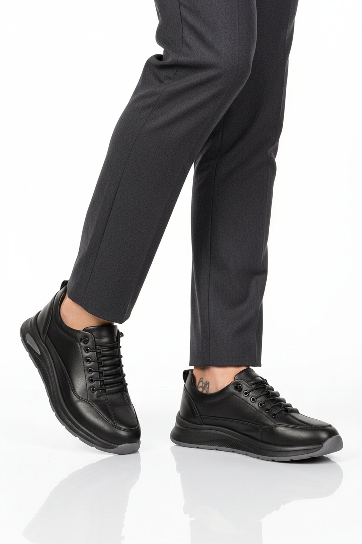 A Spor Lacivert A Spor Hakiki Deri Erkek Casual Ayakkabı