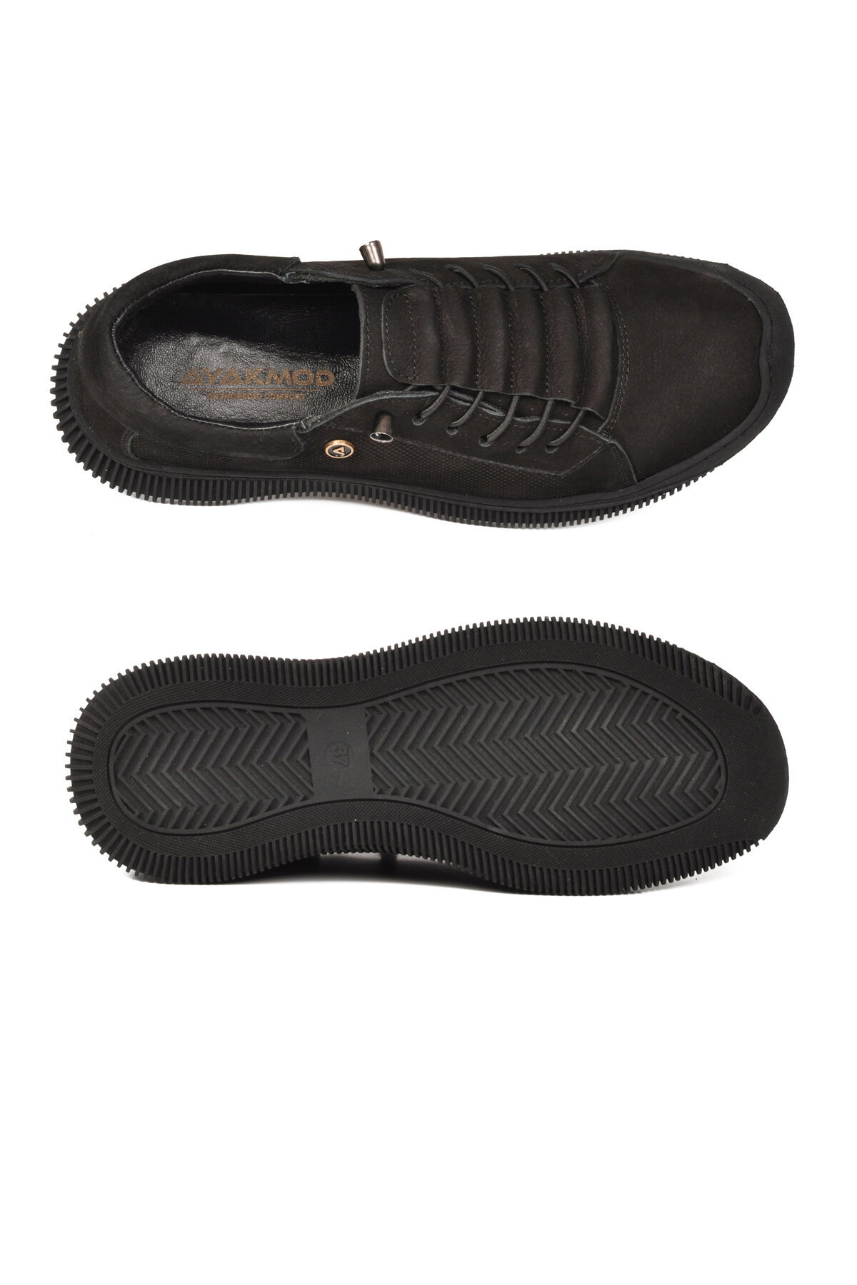 A Spor Bej A Spor Hakiki Deri Kadın Casual Ayakkabı