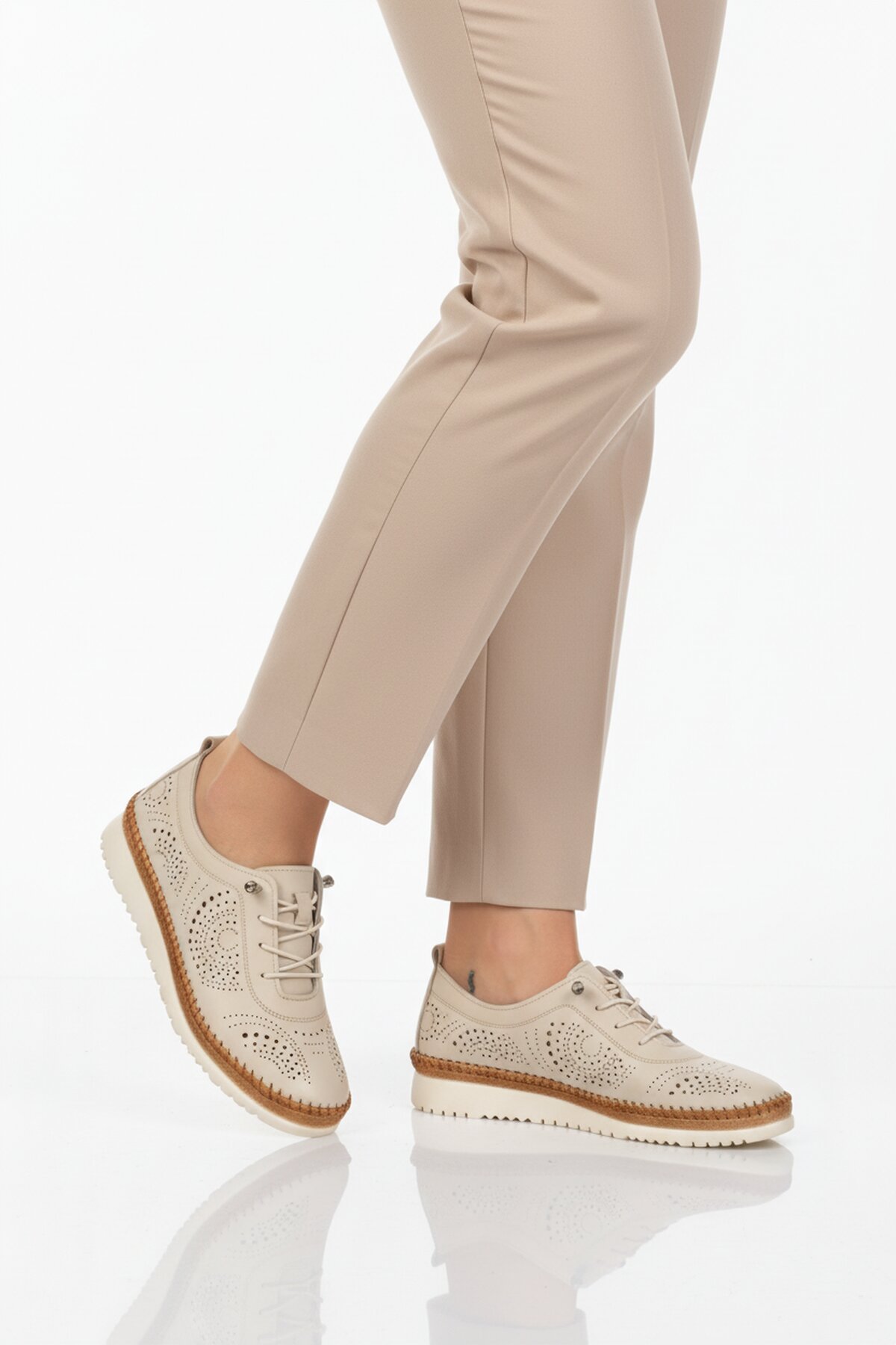 A Spor Siyah A Spor Hakiki Deri Kadın Casual Ayakkabı