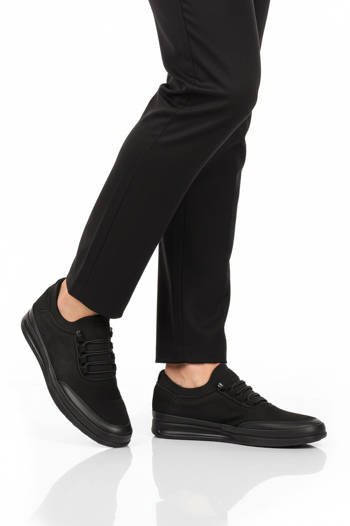 A Spor Siyah A Spor Hakiki Deri Erkek Casual Ayakkabı