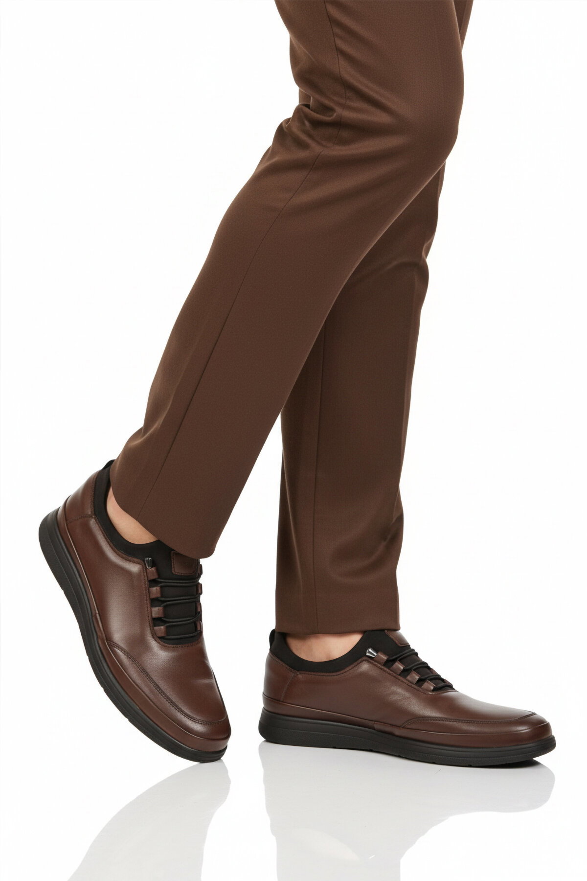 A Spor Siyah A Spor Hakiki Deri Erkek Casual Ayakkabı