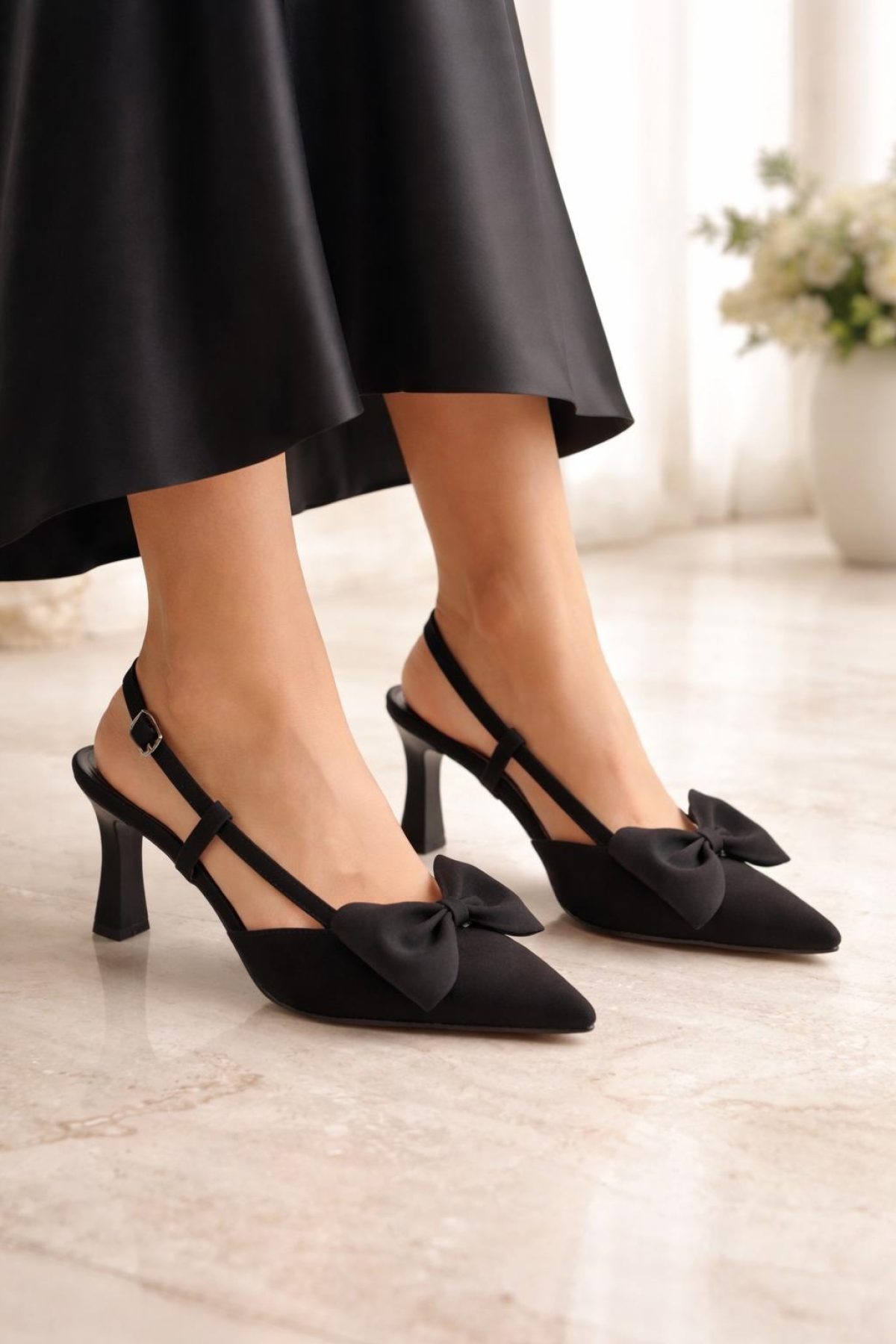 Odesa Ayakkabı Kahverengi Odesa Ayakkabı Odesa Zarif Fiyonk Detaylı Sivri Burun Kadın