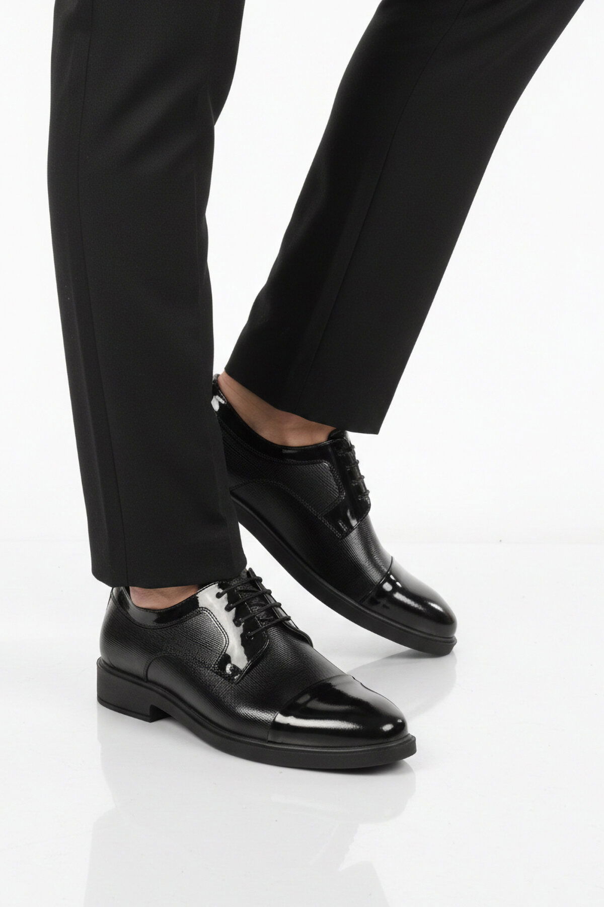 A Spor Siyah A Spor Hakiki Deri Erkek Casual Ayakkabı