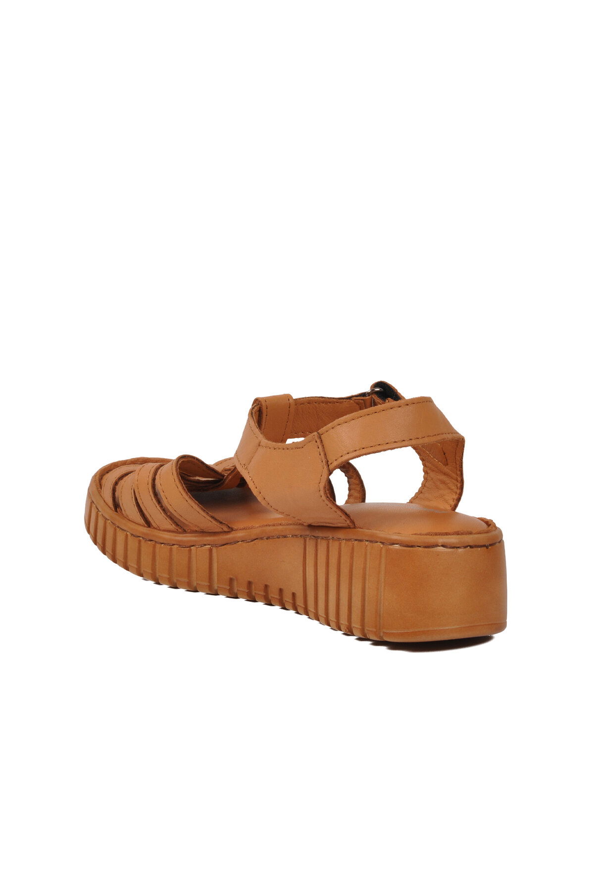Pierre Cardin Bej Pierre Cardin Hakiki Deri Cırtlı Kadın Düz Sandalet