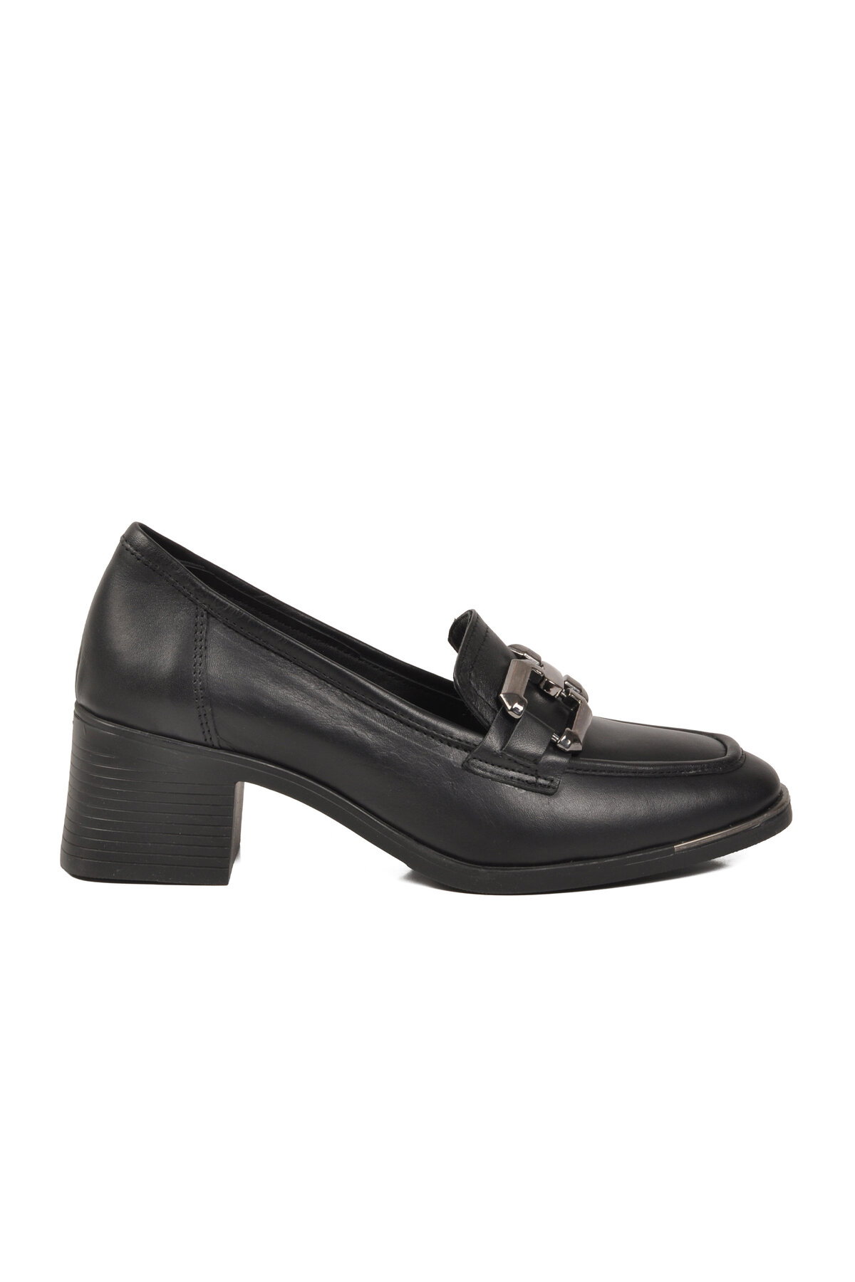 Ayakmod Bej Ayakmod Premium Hakiki Deri Kadın Topuklu Klasik Ayakkabı 757 Z