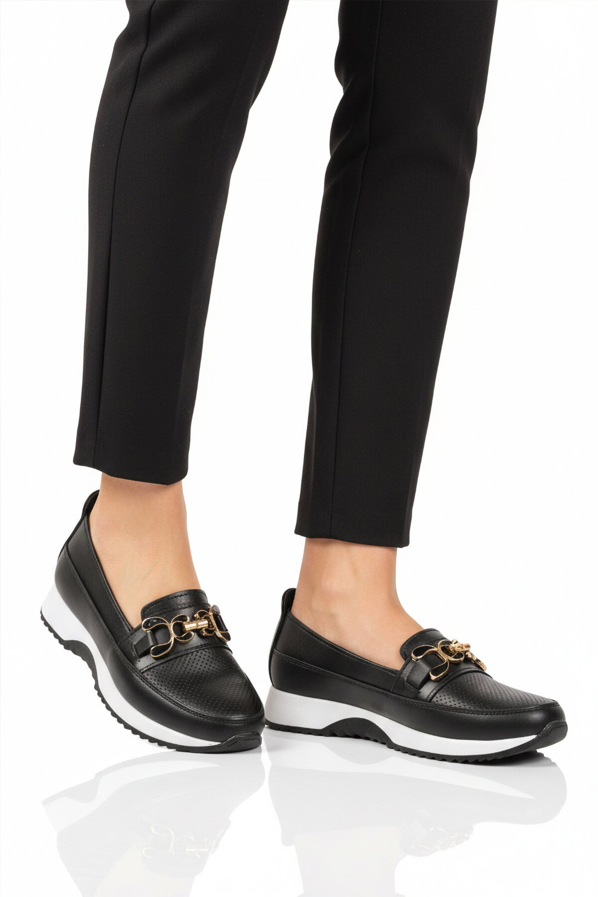 Ayakmod Siyah Ayakmod Hafif Esnek Kadın Casual Ayakkabı 064 Z