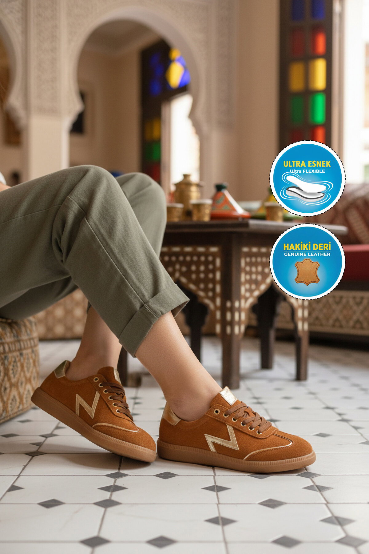 Venüs Bej Venüs Hakiki Deri Kadın Casual Ayakkabı 2609902Y Z