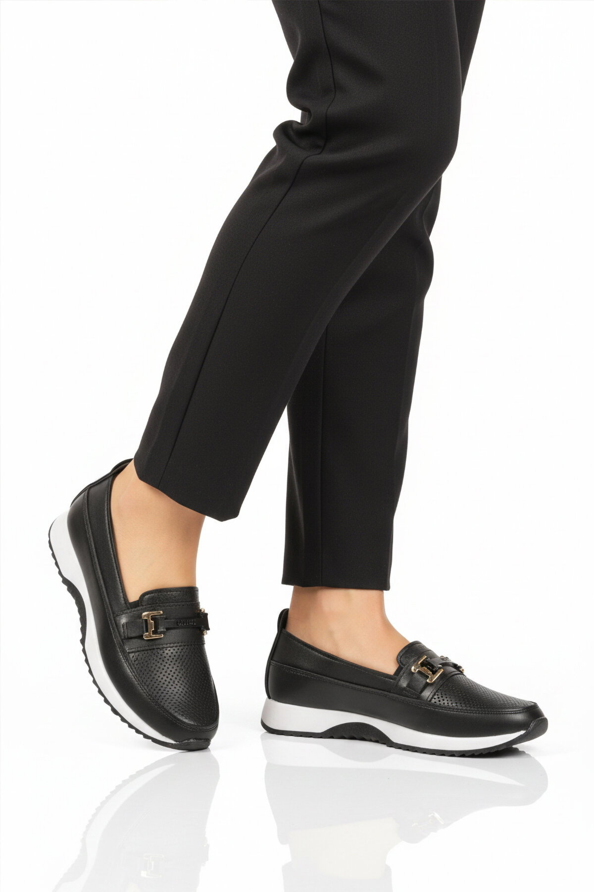 Ayakmod Siyah Ayakmod Hafif Esnek Kadın Casual Ayakkabı 065 Z