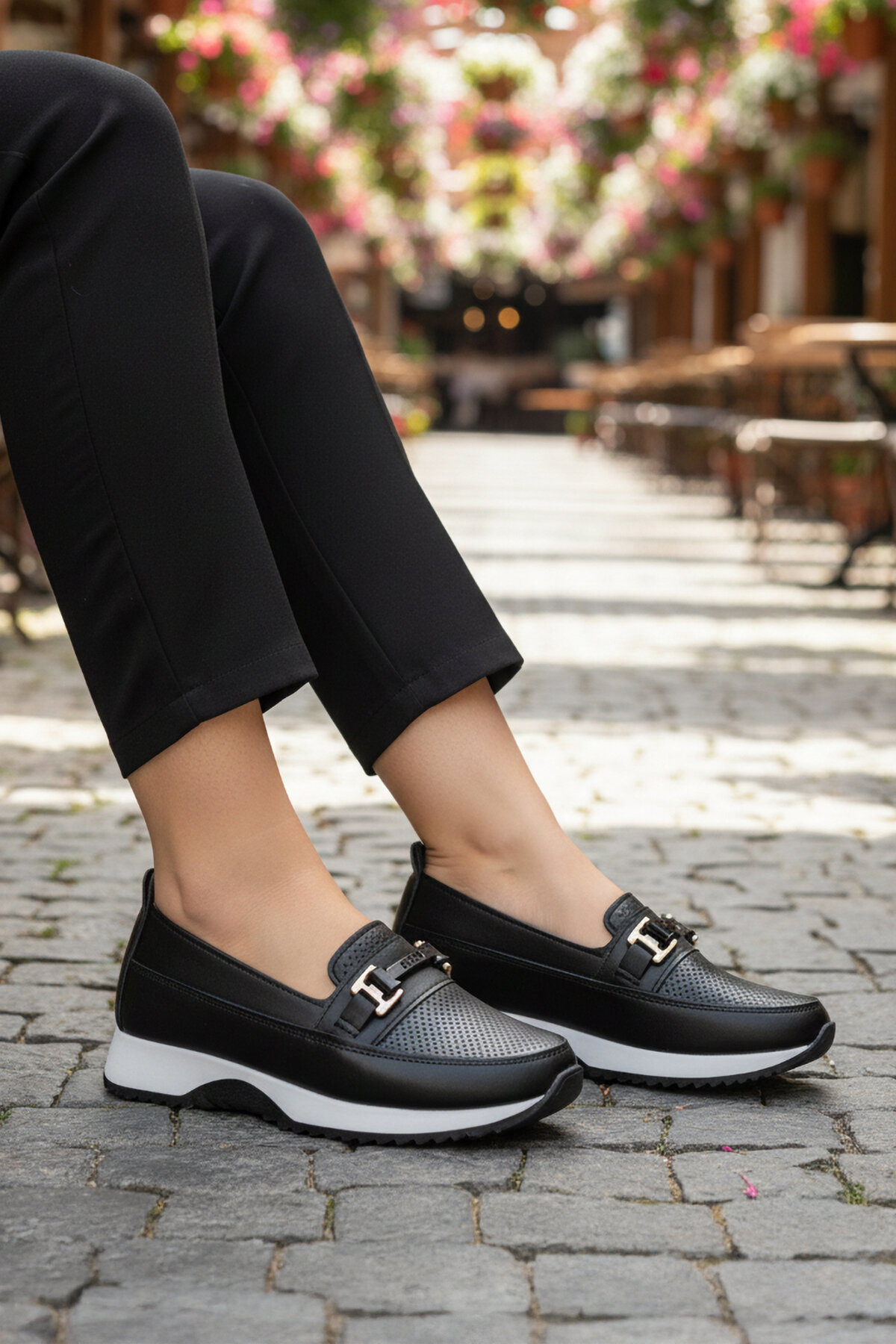Ayakmod Siyah Ayakmod Hafif Esnek Kadın Casual Ayakkabı 065 Z