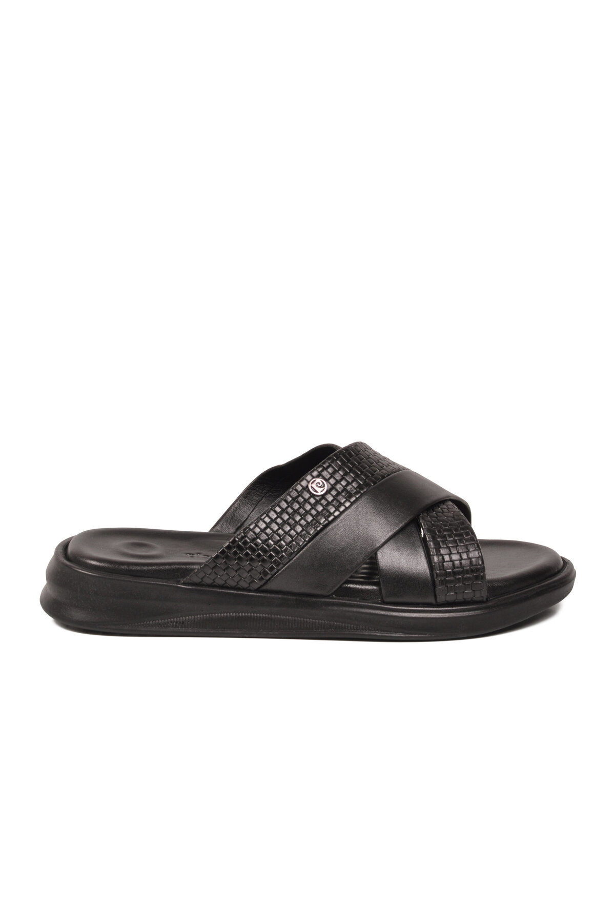 Pierre Cardin Siyah Pierre Cardin Hakiki Deri Erkek Terlik PC-7336 M