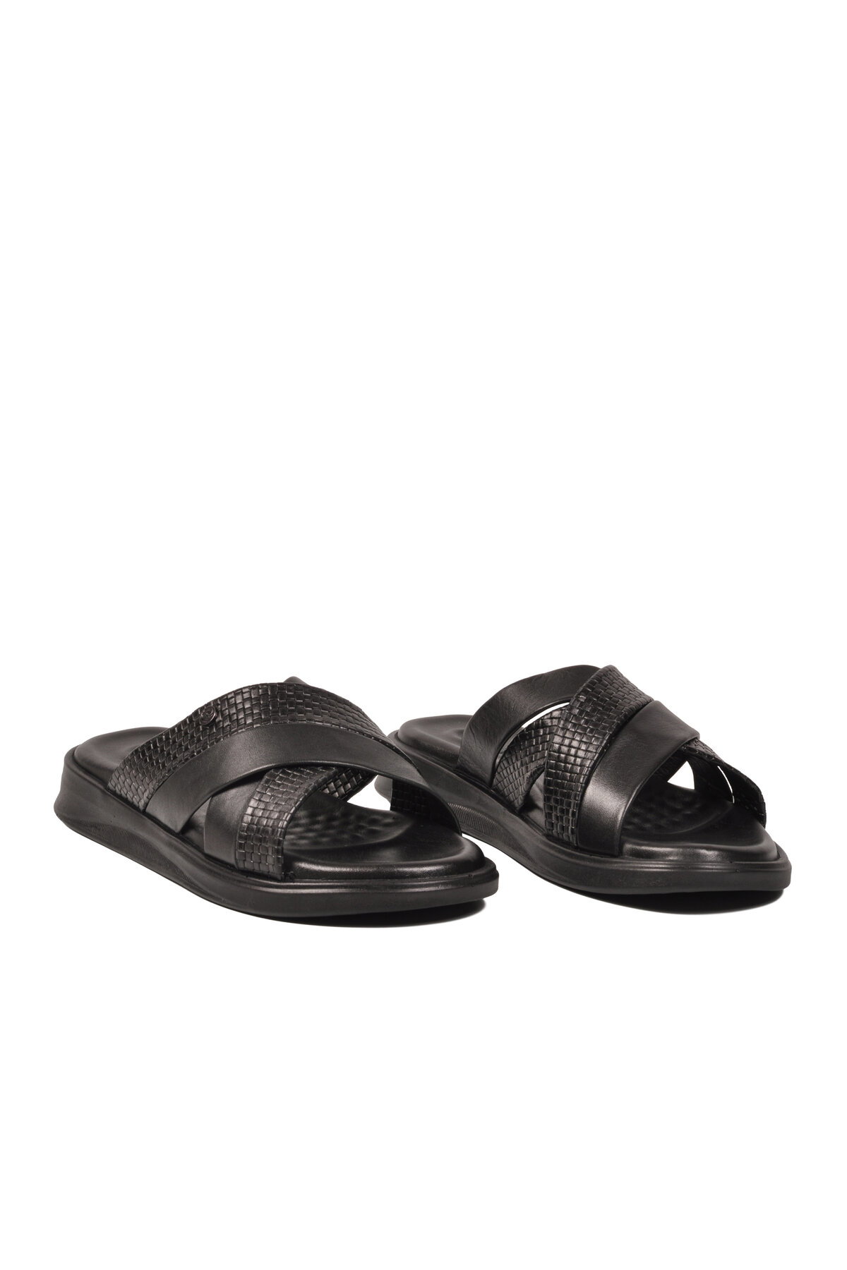 Pierre Cardin Siyah Pierre Cardin Hakiki Deri Erkek Terlik PC-7336 M