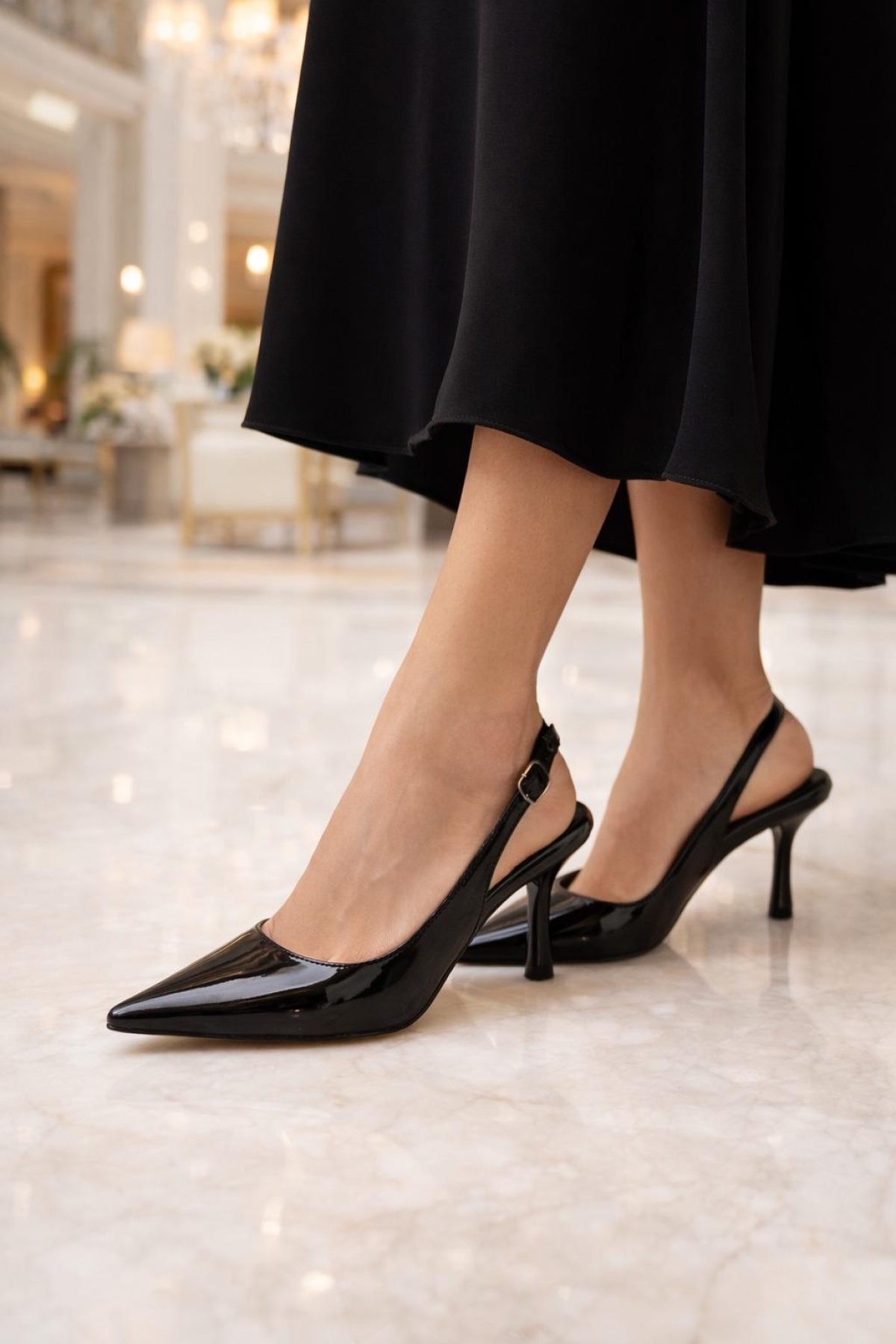 Odesa Ayakkabı Gümüş Odesa Ayakkabı Odesa Zarif Sivri Burun Kadın Topuklu