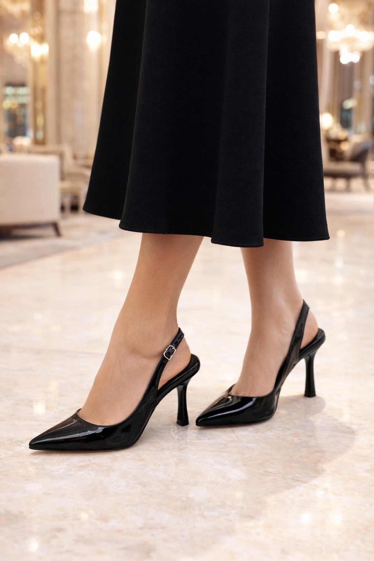 Odesa Ayakkabı Gümüş Odesa Ayakkabı Odesa Zarif Sivri Burun Kadın Topuklu