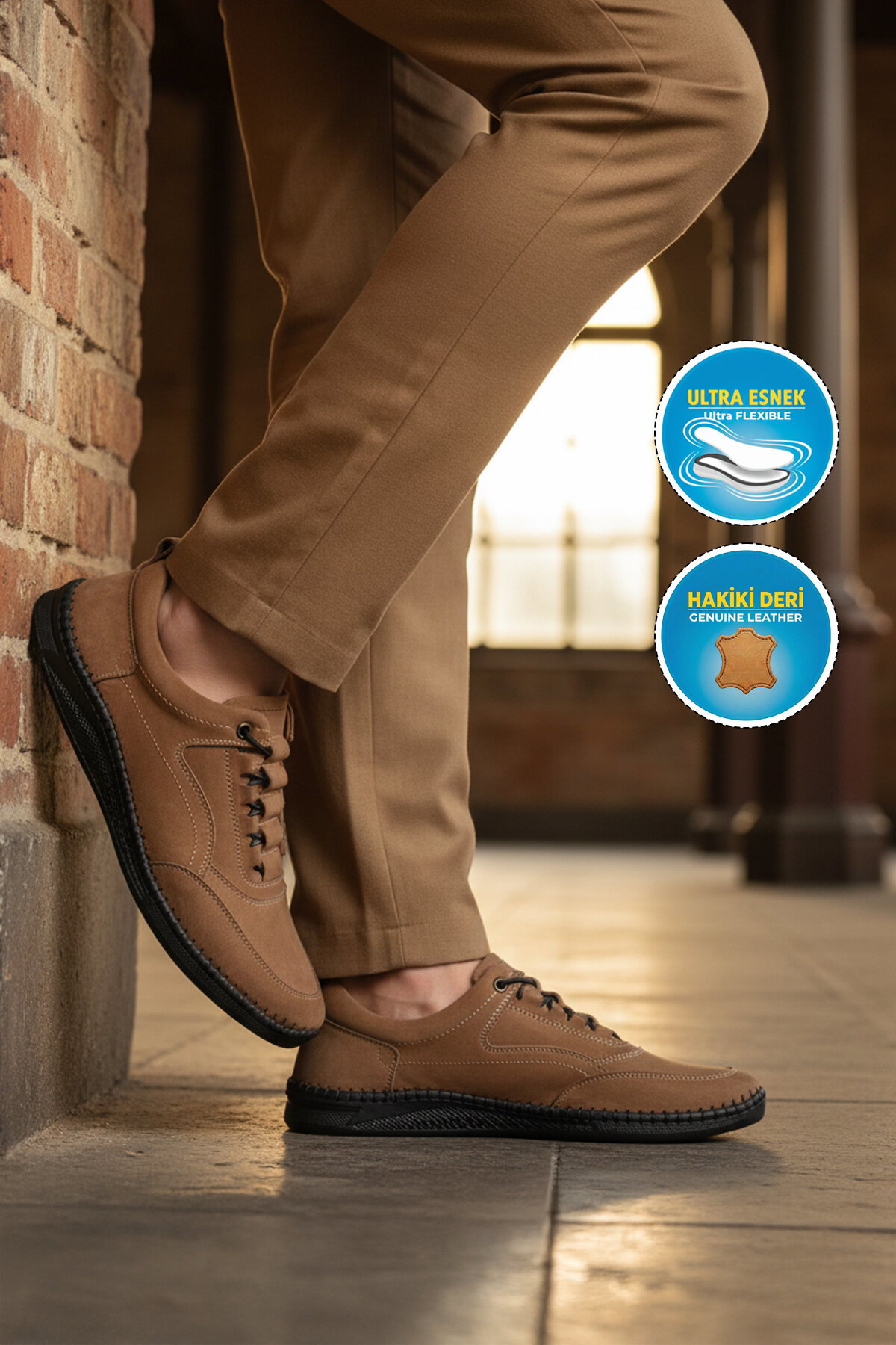 Ayakmod Siyah Ayakmod Premium Hakiki Deri Erkek Casual Ayakkabı 2101 M