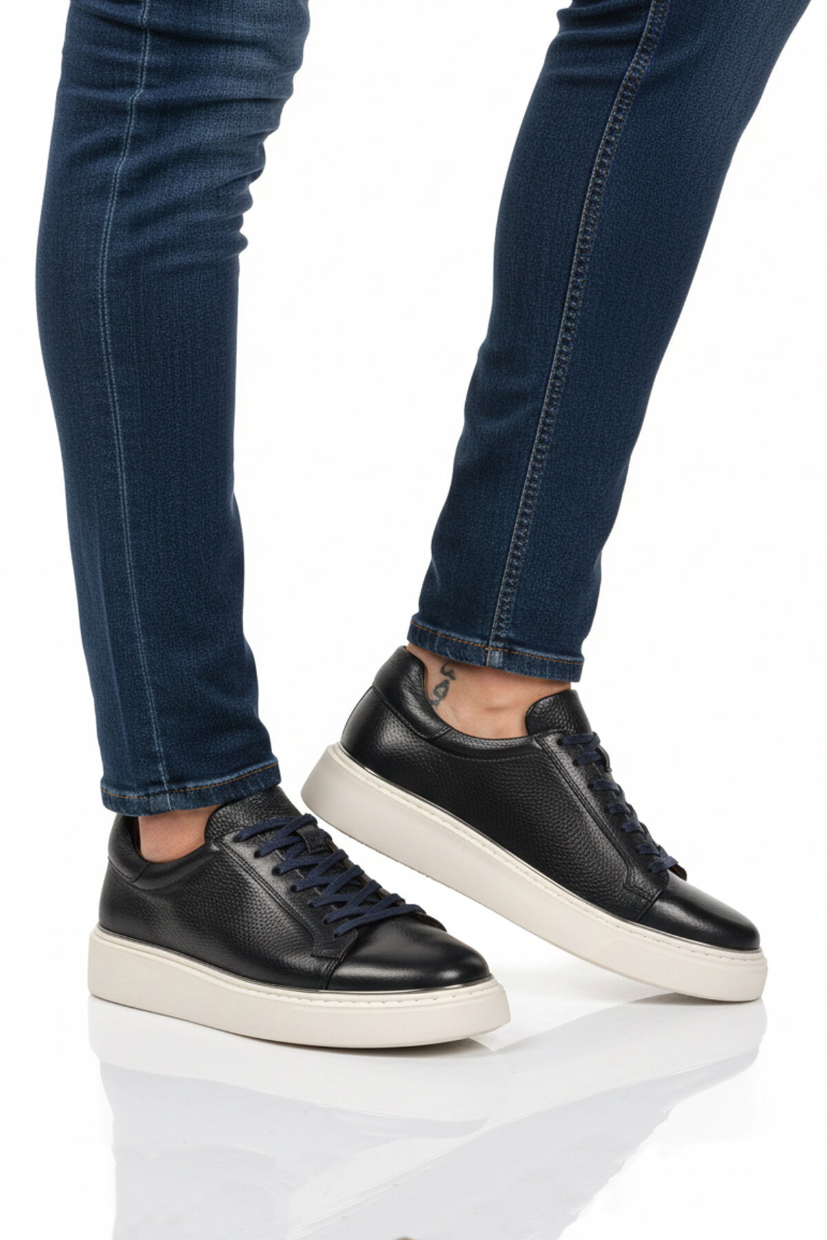 Ayakmod Lacivert Ayakmod Premium Hakiki Deri Erkek Casual Ayakkabı 2689 M