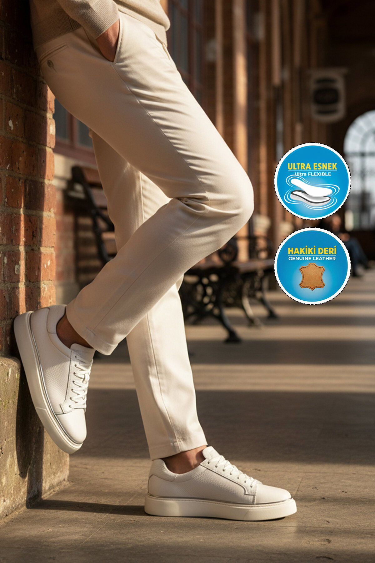 Ayakmod Lacivert Ayakmod Premium Hakiki Deri Erkek Casual Ayakkabı 2689 M