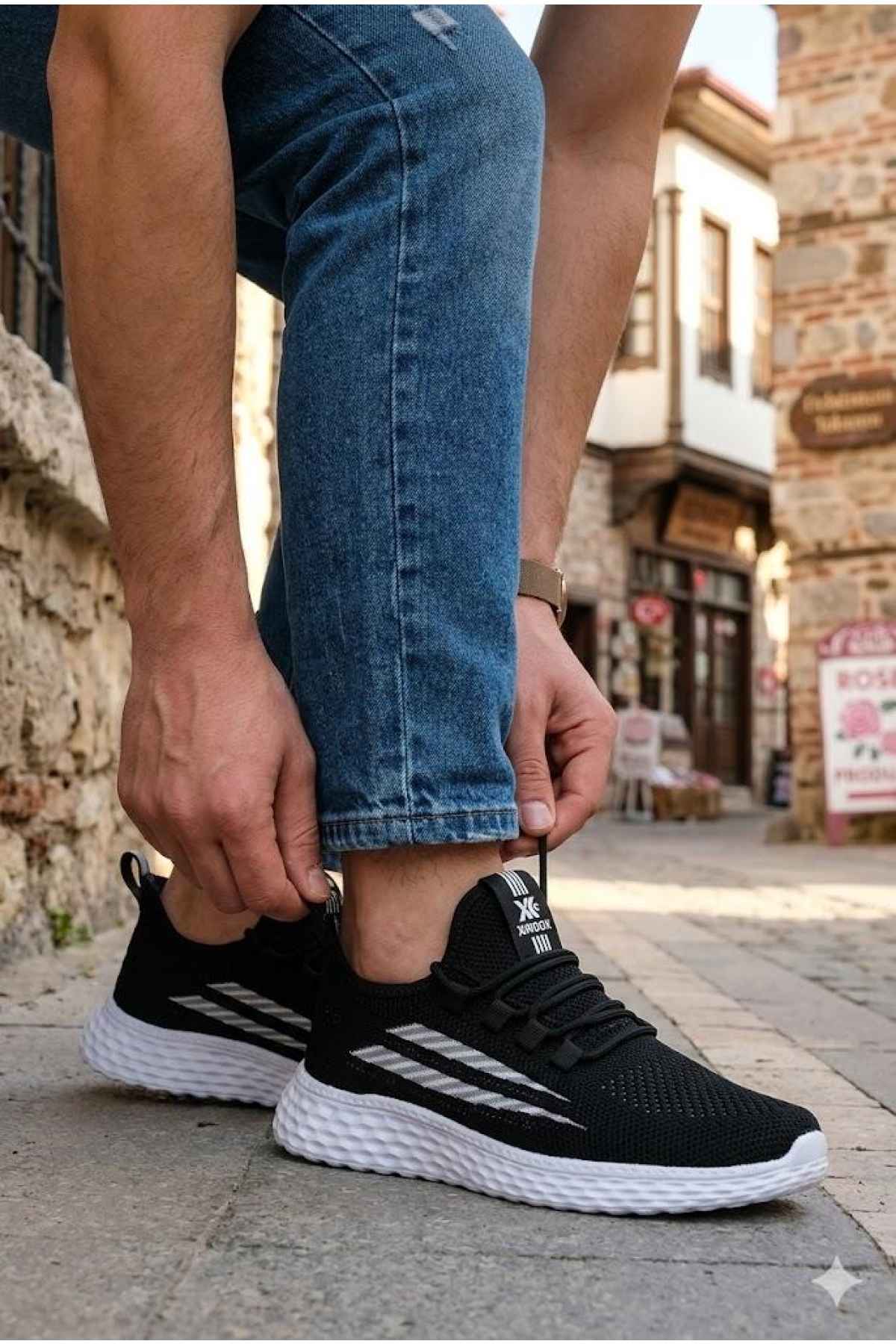 0130 Awidox Rahat Hafif Anatomik Fileli Bağcıksız Sneaker Spor