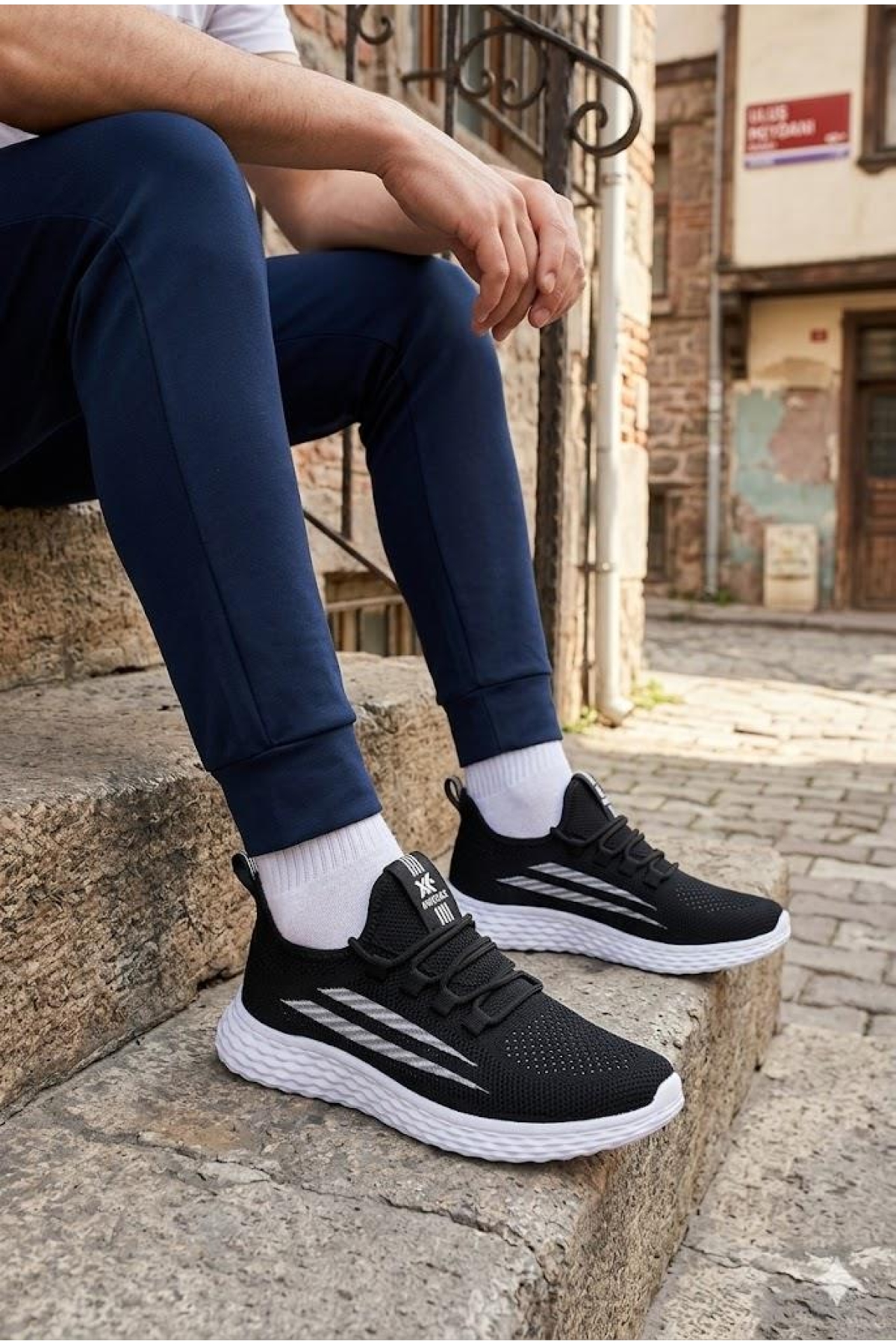 0130 Awidox Rahat Hafif Anatomik Fileli Bağcıksız Sneaker Spor