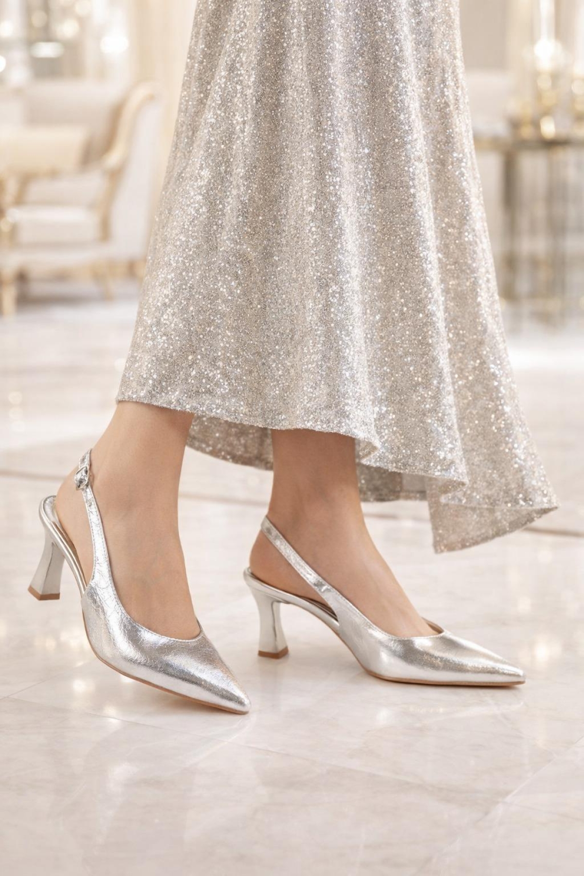 Odesa Ayakkabı Bej Odesa Ayakkabı Odesa Zarif Tasarımlı Sivri Burun Kadın