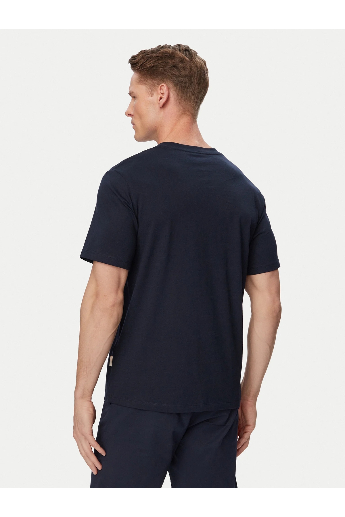 Jack Jones Jormontauk Type Front Tee Cn Erkek Lacivert Tshirt