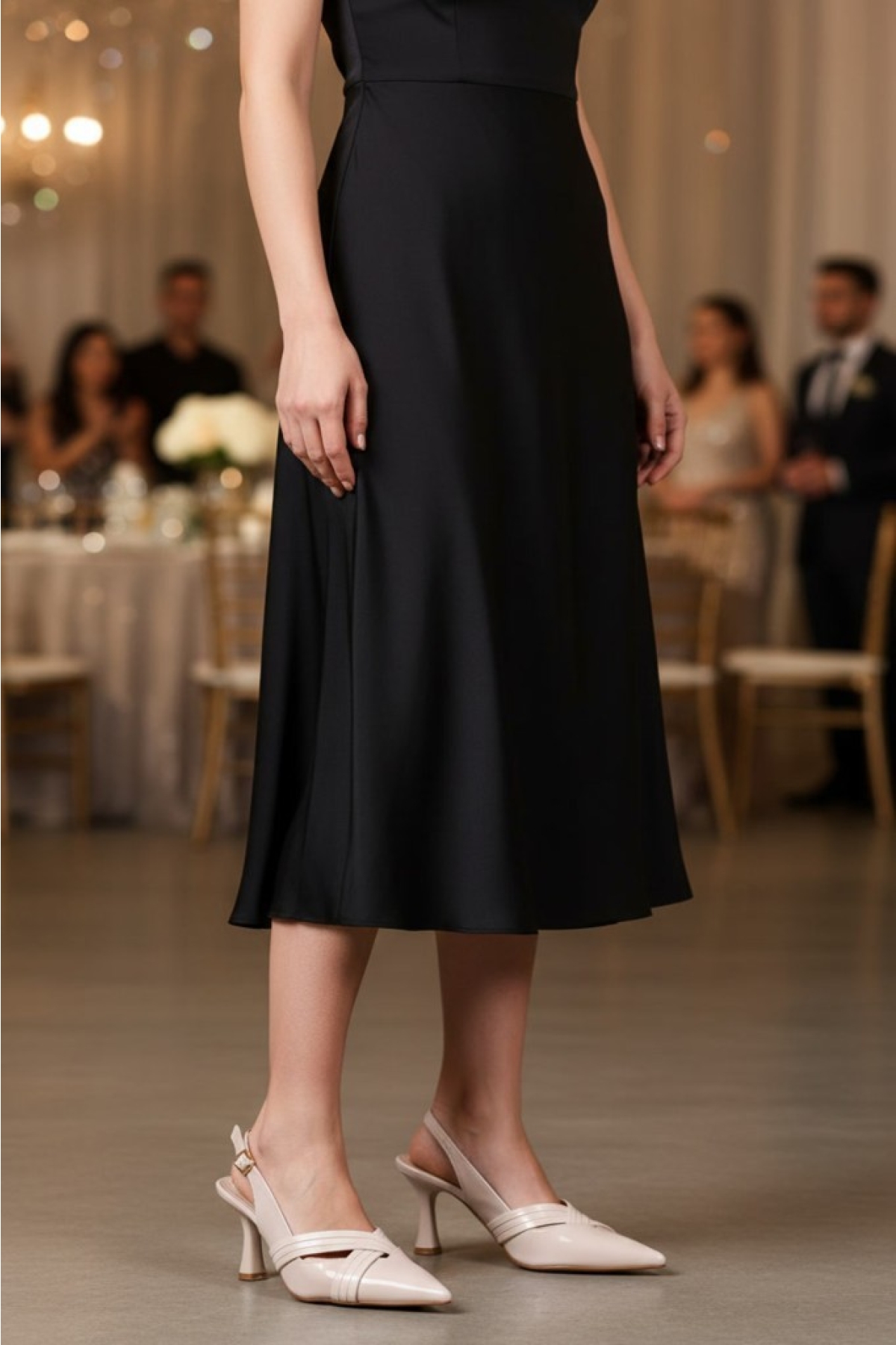 Dagoster Bej Dagoster DZA07 Rugan DZA07-1296050 İnce Topuklu Klasik Kadın Ayakkabı