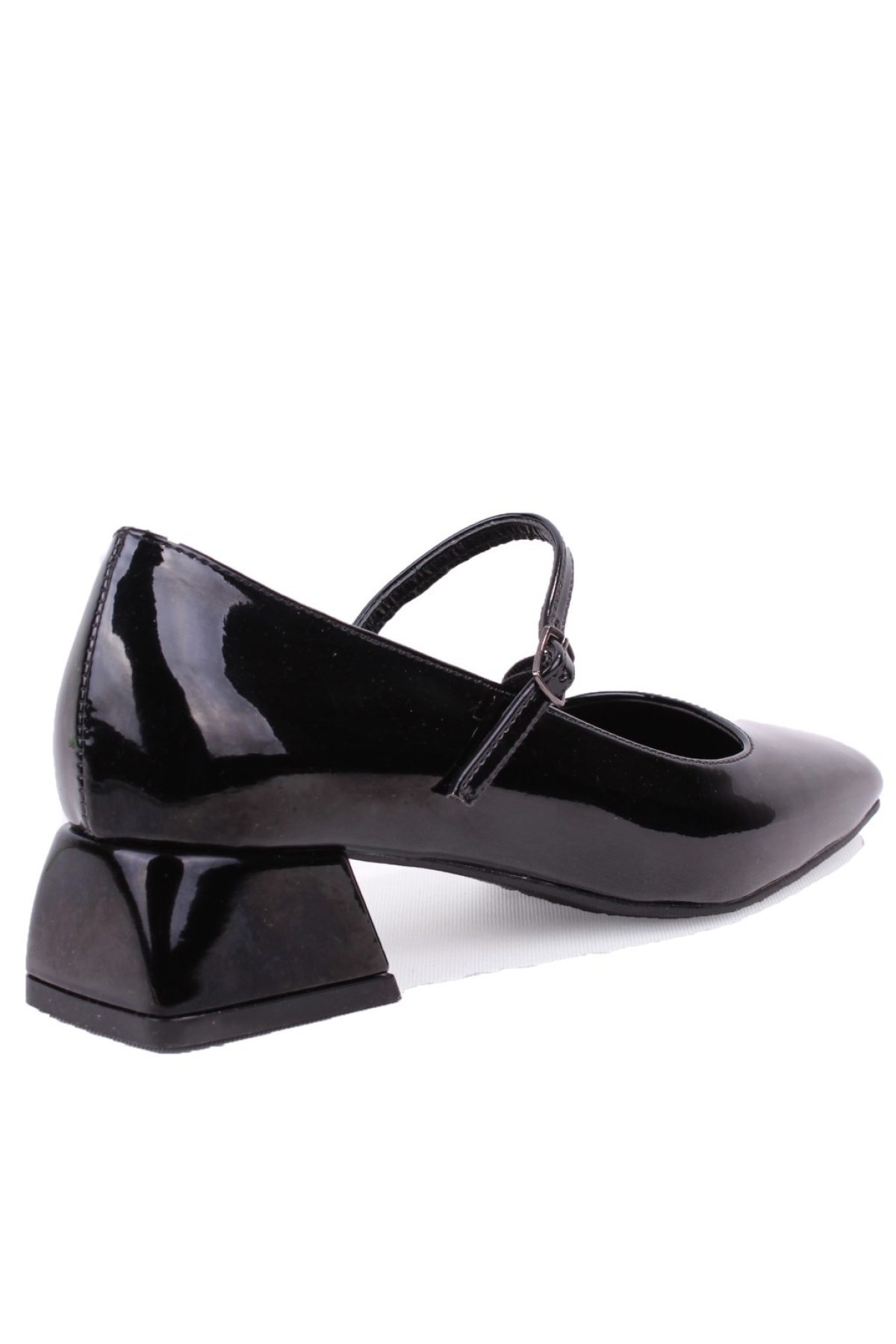 Dagoster Kahverengi Dagoster DZA07 Rugan DZA07-725101 4 cm Kalın Topuklu Klasik Kadın Ayakkabı