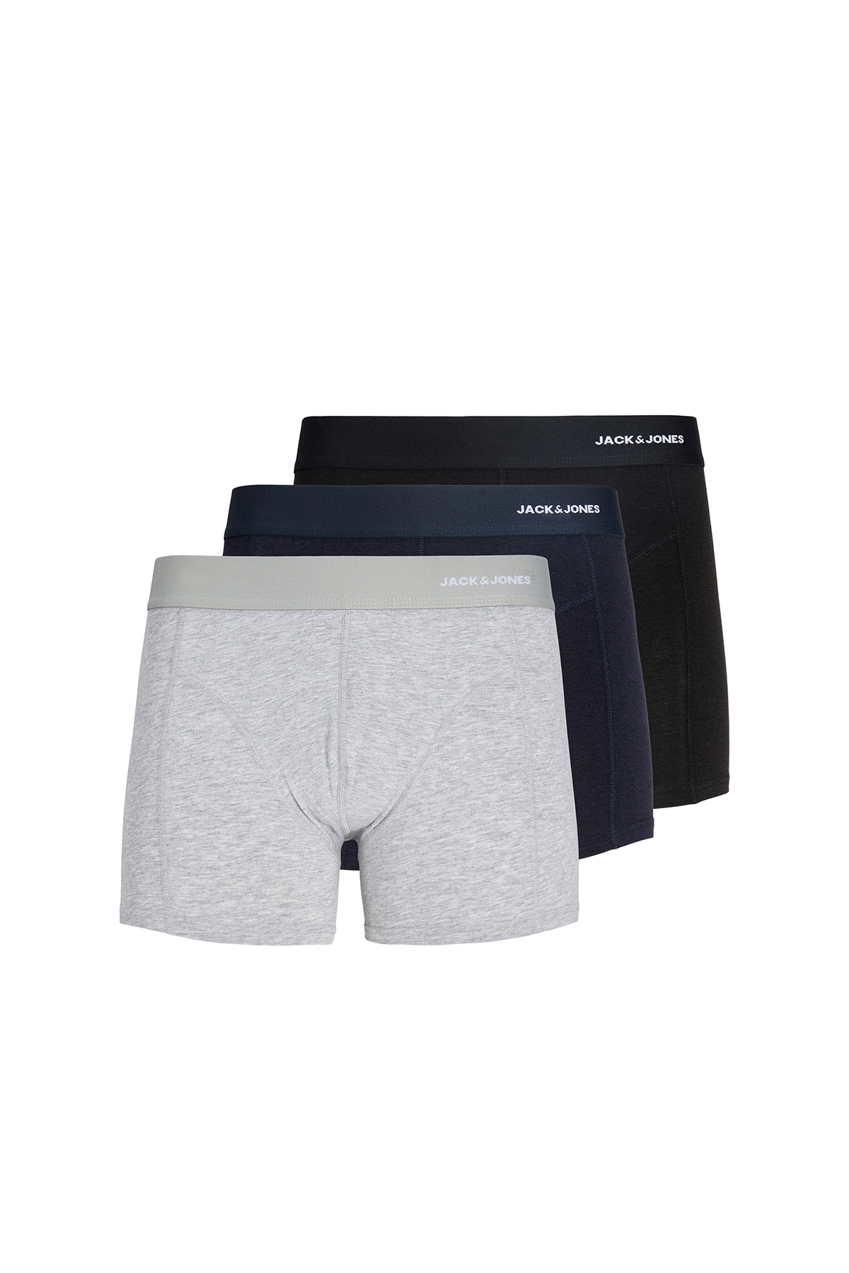 JACK & JONES Jaccrew Bamboo Trunks - Confezione Da 3 Boxer Uomo In Bambù, Vestibilità Ottimale, Primavera