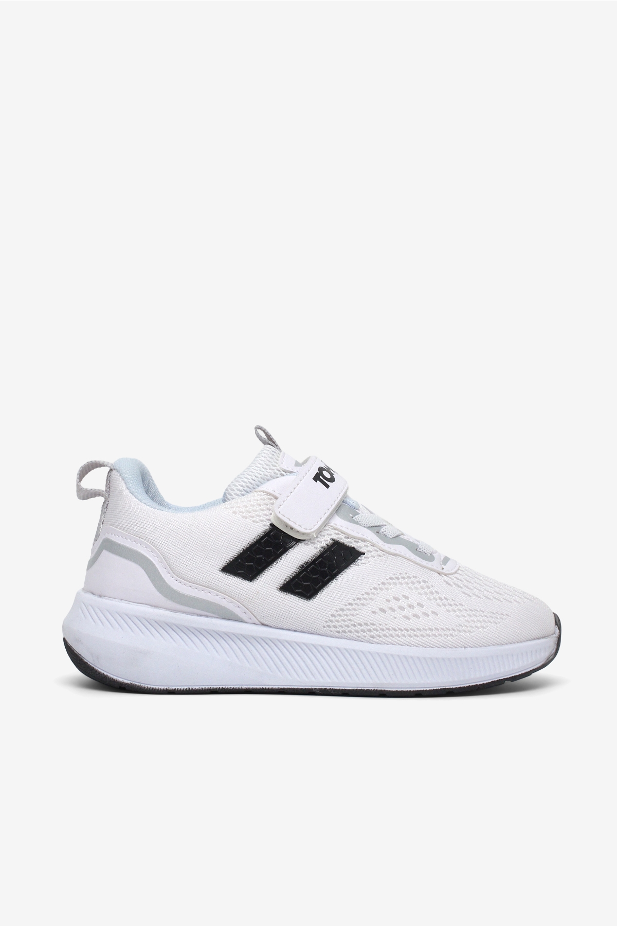 Tonny Black Beyaz Tonny Black Rahat Kalip Çocuk Unisex Nefes Alabilen Cırtlı Bağcıklı Sneaker