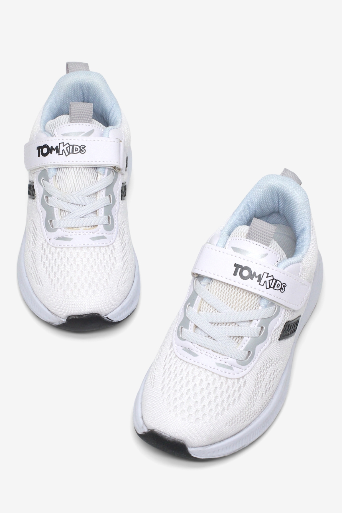 Tonny Black Beyaz Tonny Black Rahat Kalip Çocuk Unisex Nefes Alabilen Cırtlı Bağcıklı Sneaker
