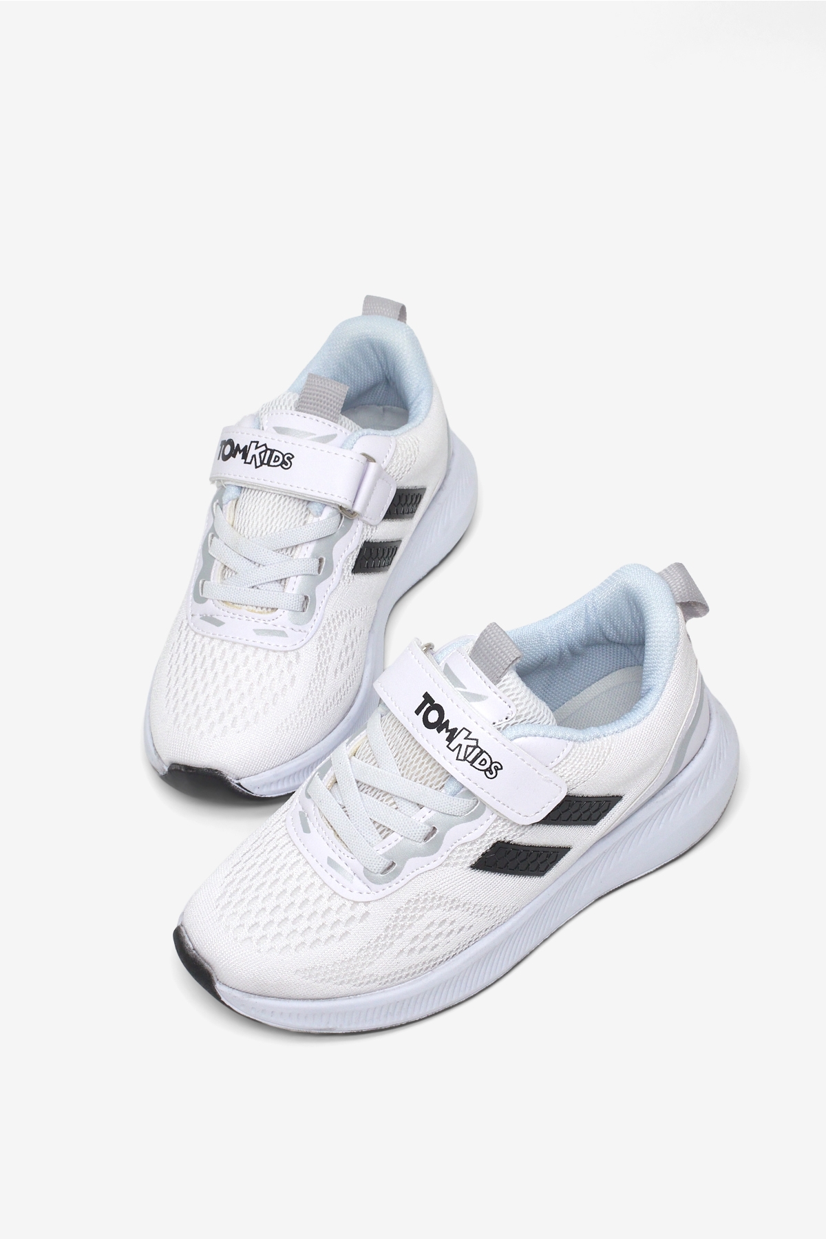 Tonny Black Beyaz Tonny Black Rahat Kalip Çocuk Unisex Nefes Alabilen Cırtlı Bağcıklı Sneaker