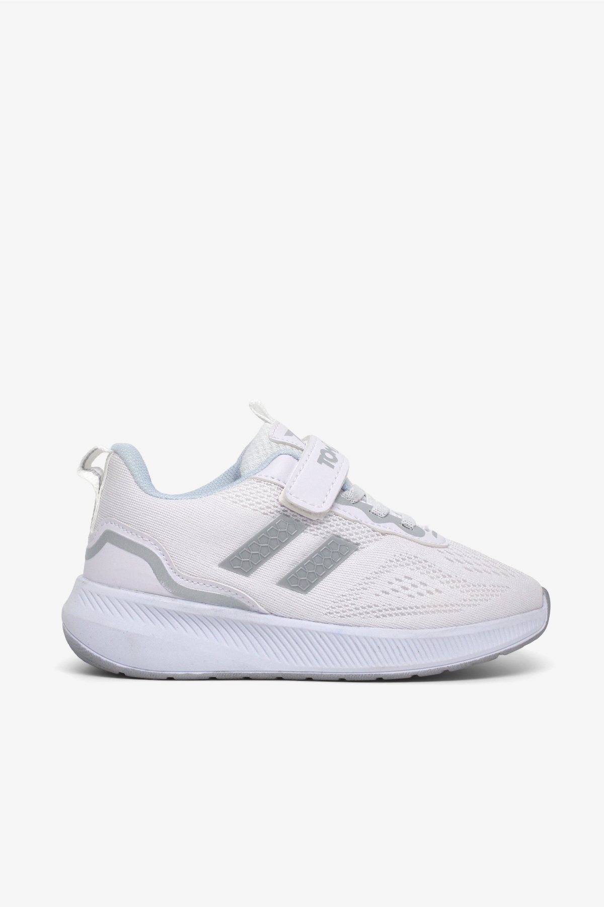 Tonny Black Beyaz Tonny Black Rahat Kalip Çocuk Unisex Nefes Alabilen Cırtlı Bağcıklı Sneaker