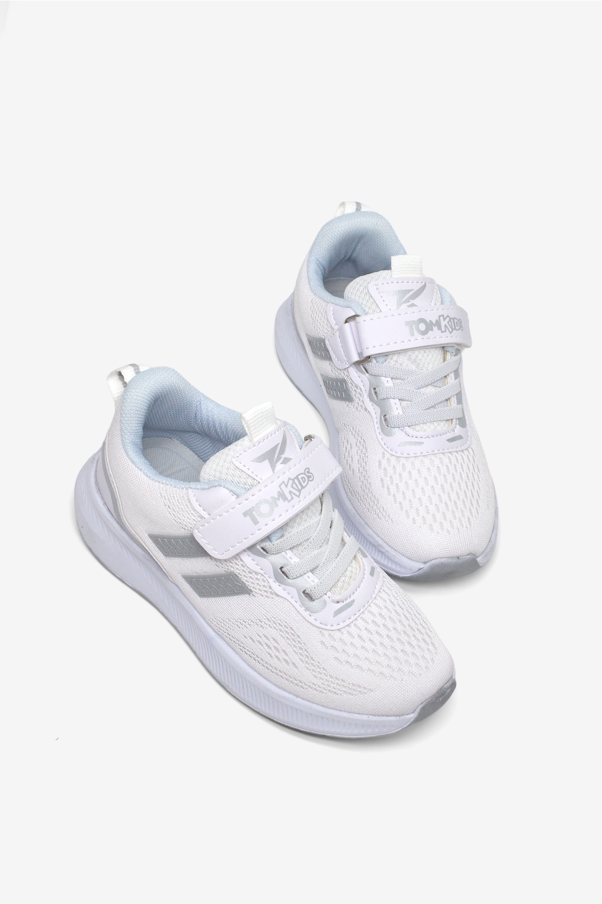 Tonny Black Beyaz Tonny Black Rahat Kalip Çocuk Unisex Nefes Alabilen Cırtlı Bağcıklı Sneaker